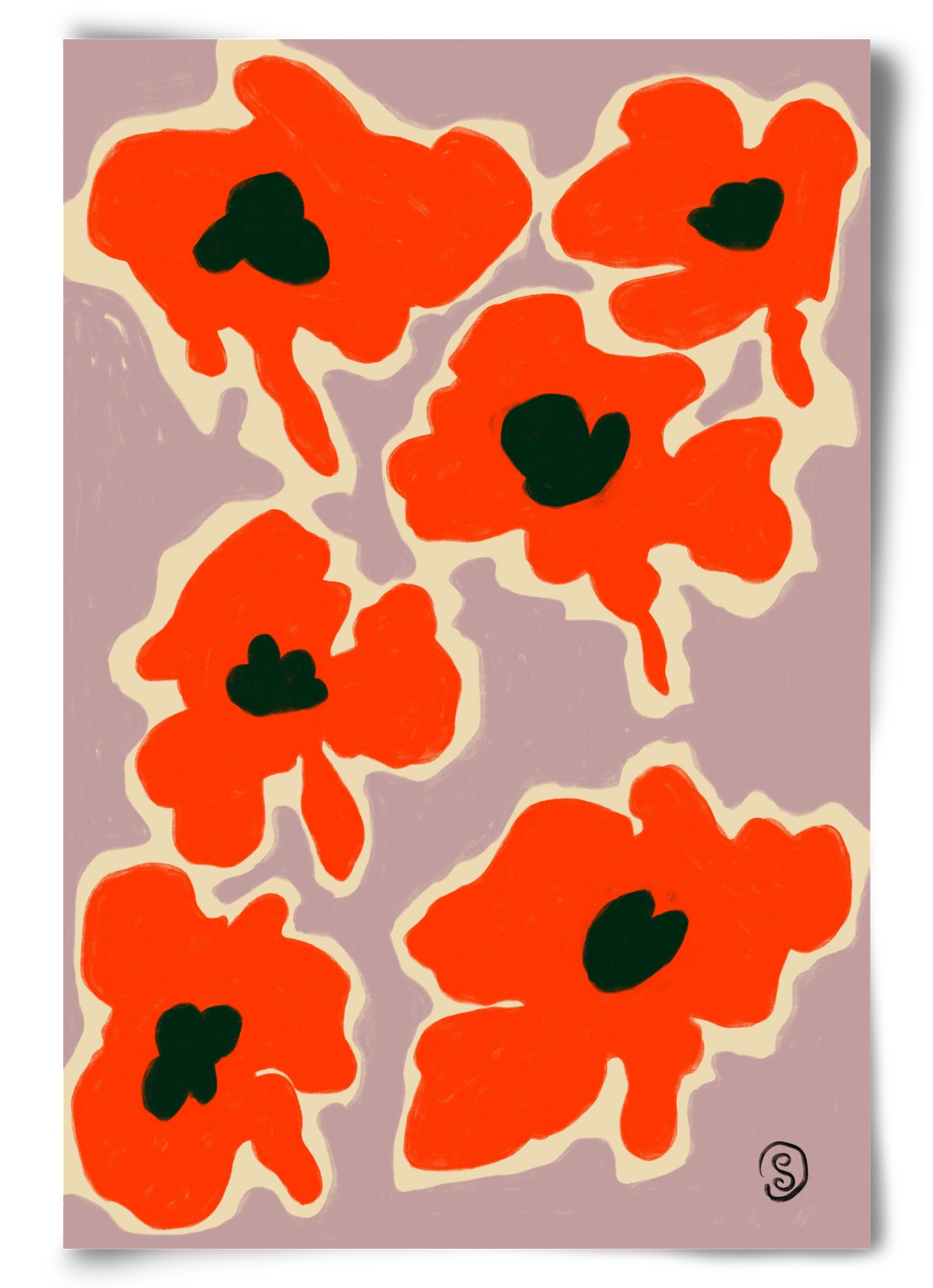POPPY, 60x90 cm, Keret nélkül