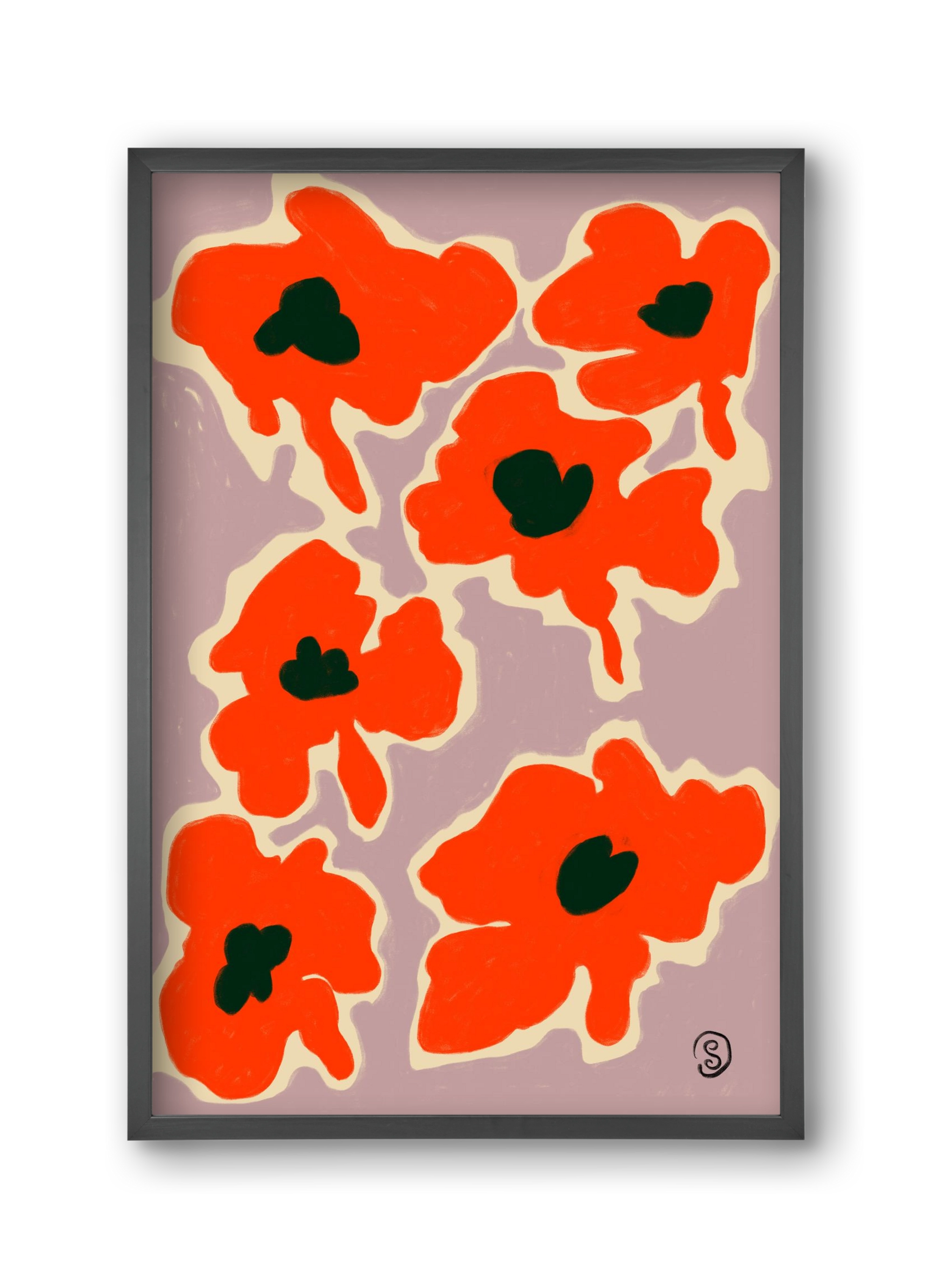 POPPY, 30x45 cm (30x45 cm), Fekete keret