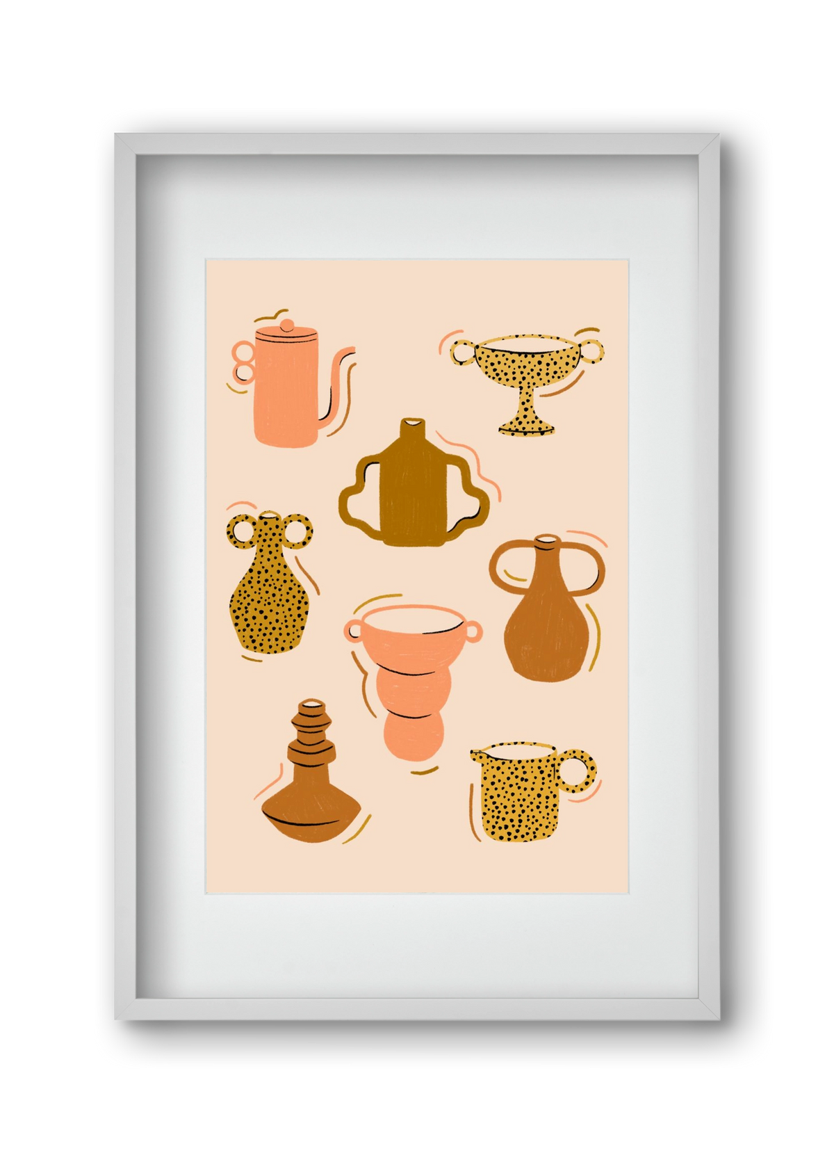 Play with Clay, 30x45 cm (20x30 cm), Fehér keret, paszpartuval