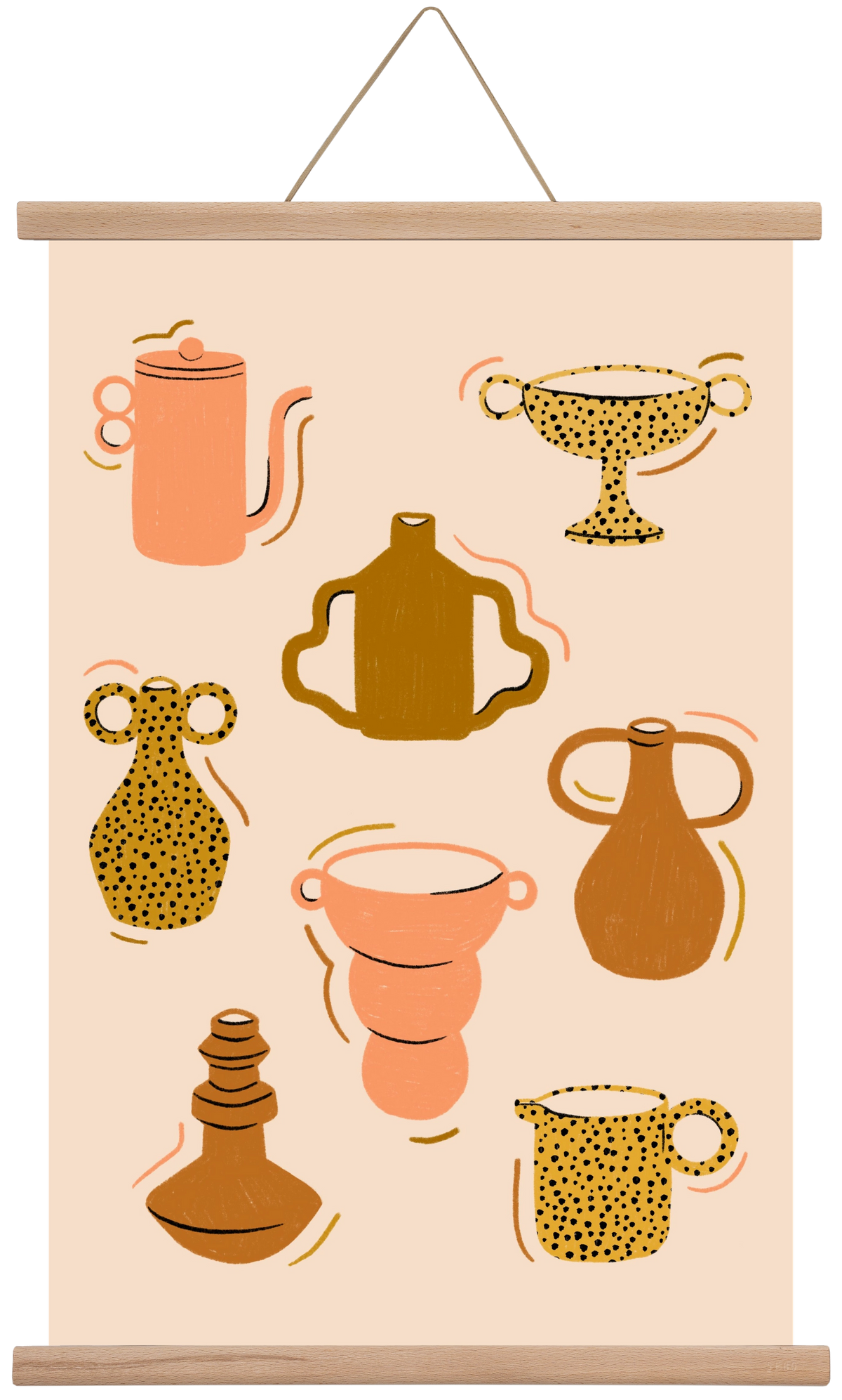 Play with Clay, 40x60 cm (40x60 cm), Tölgy akasztó