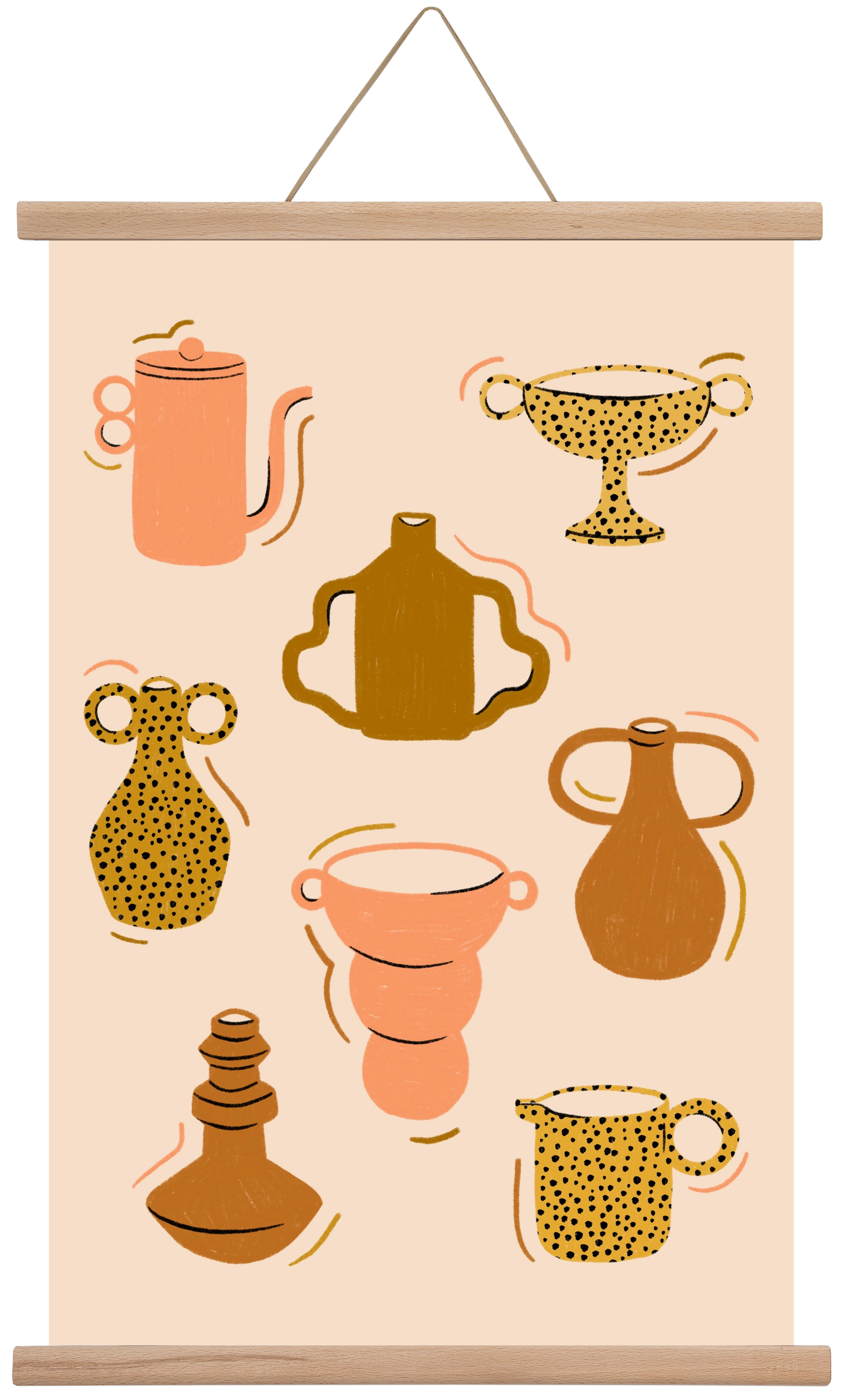 Play with Clay, 40x60 cm (40x60 cm), Tölgy akasztó