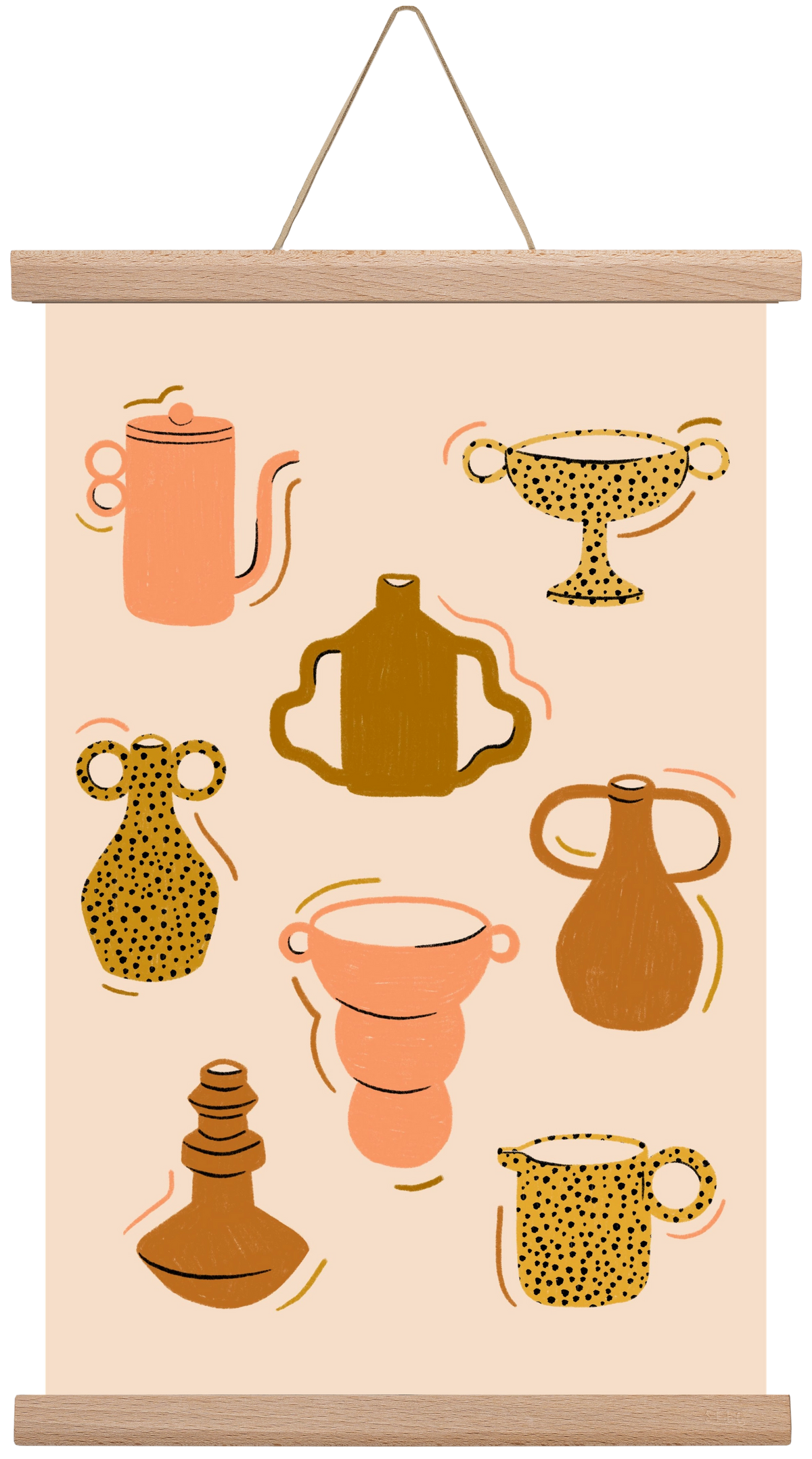 Play with Clay, 30x45 cm (30x45 cm), Tölgy akasztó