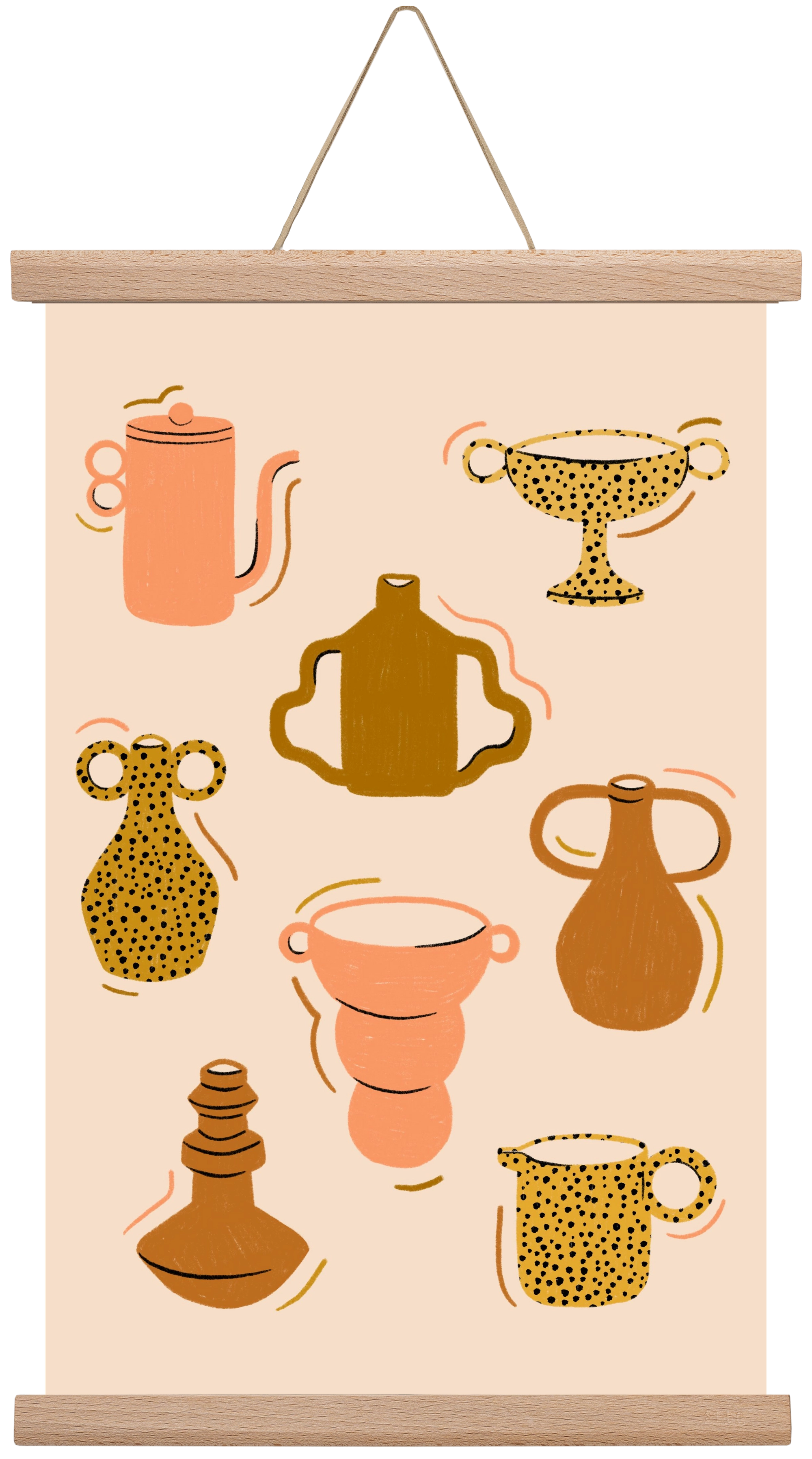 Play with Clay, 30x45 cm (30x45 cm), Tölgy akasztó