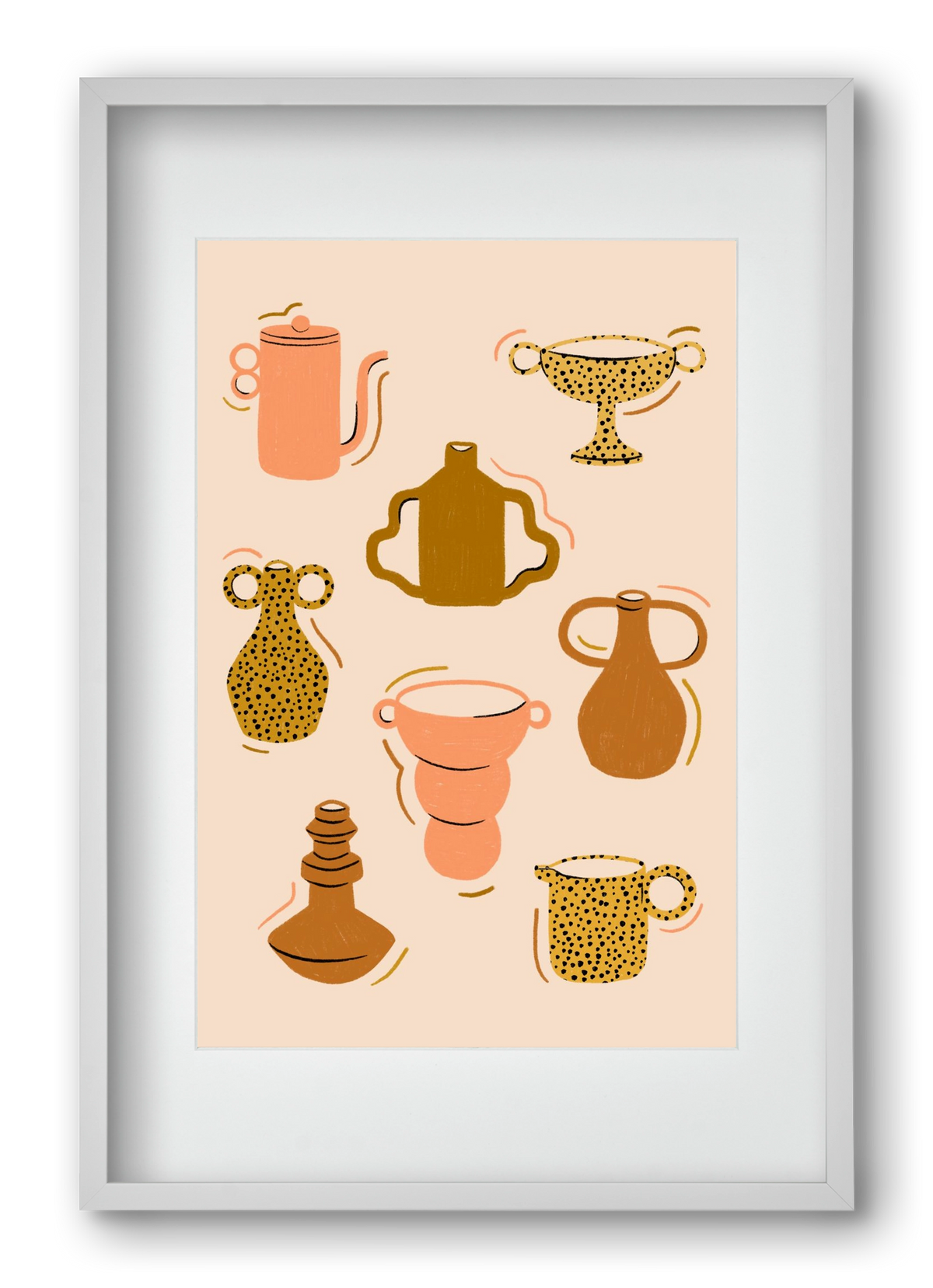 Play with Clay, 40x60 cm (30x45 cm), Fehér keret, paszpartuval