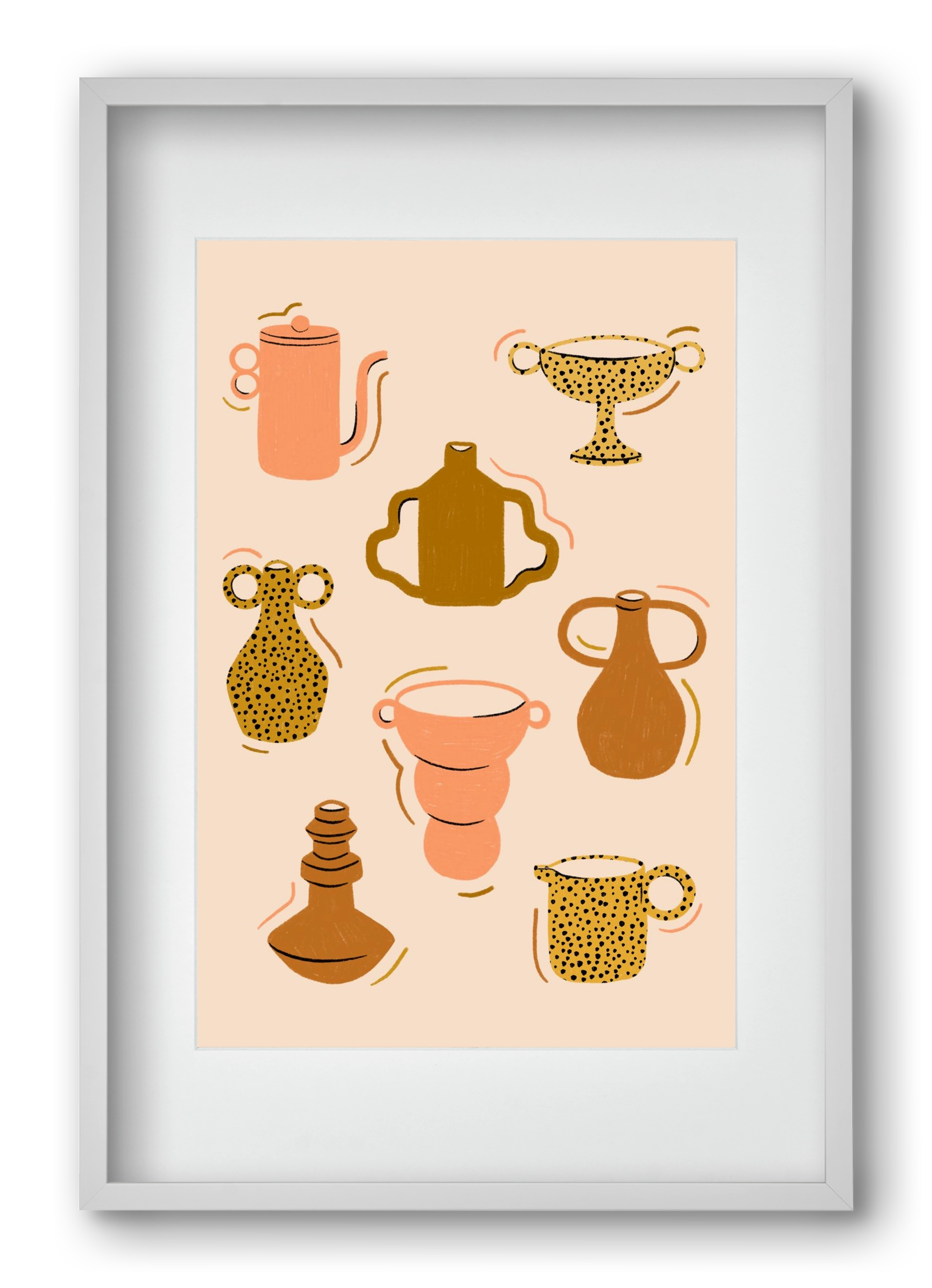 Play with Clay, 40x60 cm (30x45 cm), Fehér keret, paszpartuval