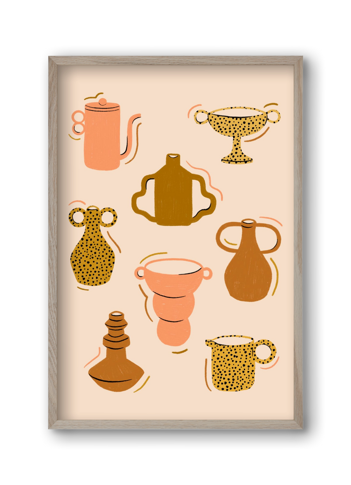 Play with Clay, 30x45 cm (30x45 cm), Tölgy keret