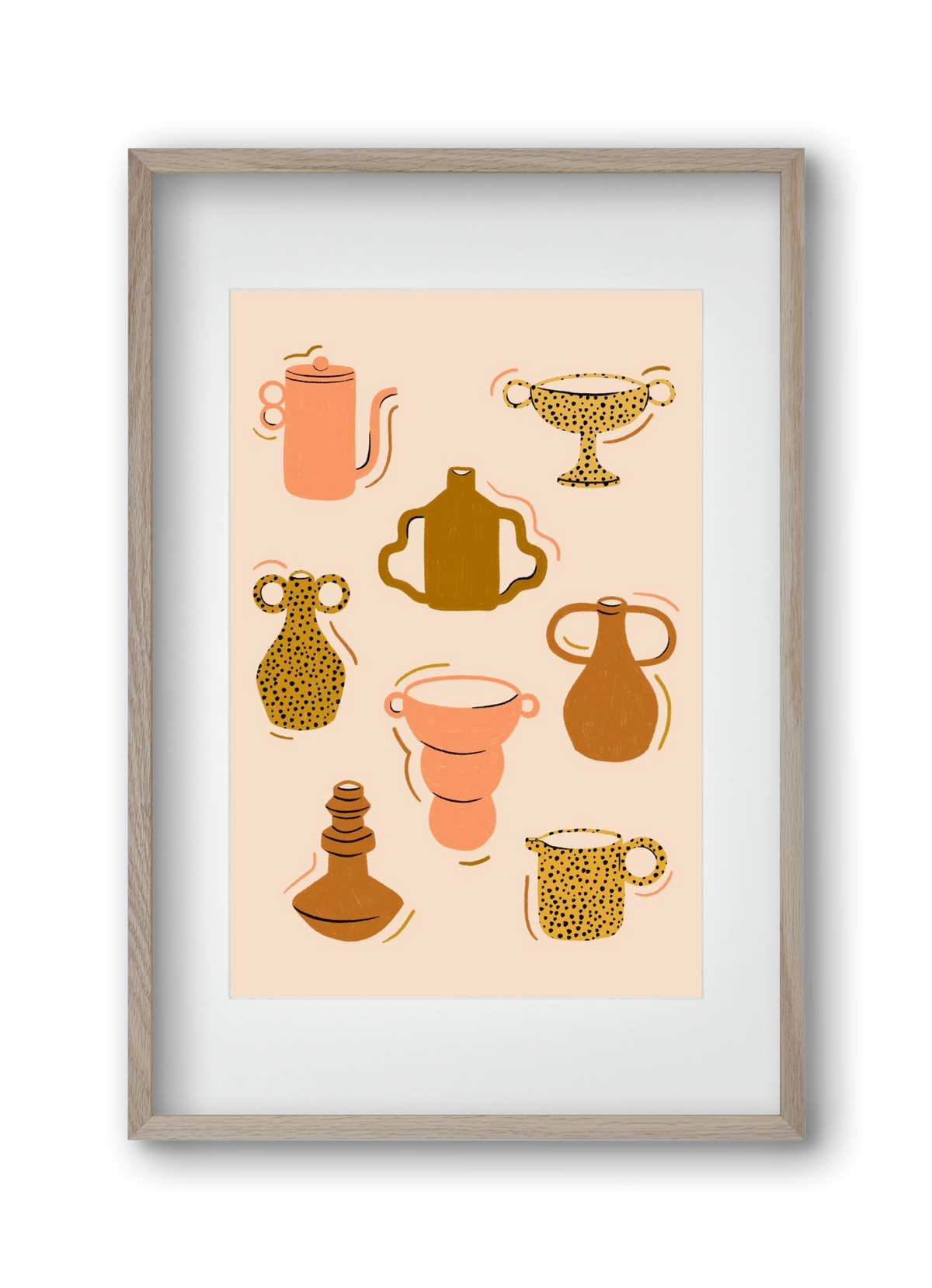 Play with Clay, 30x45 cm (20x30 cm), Tölgy keret, paszpartuval