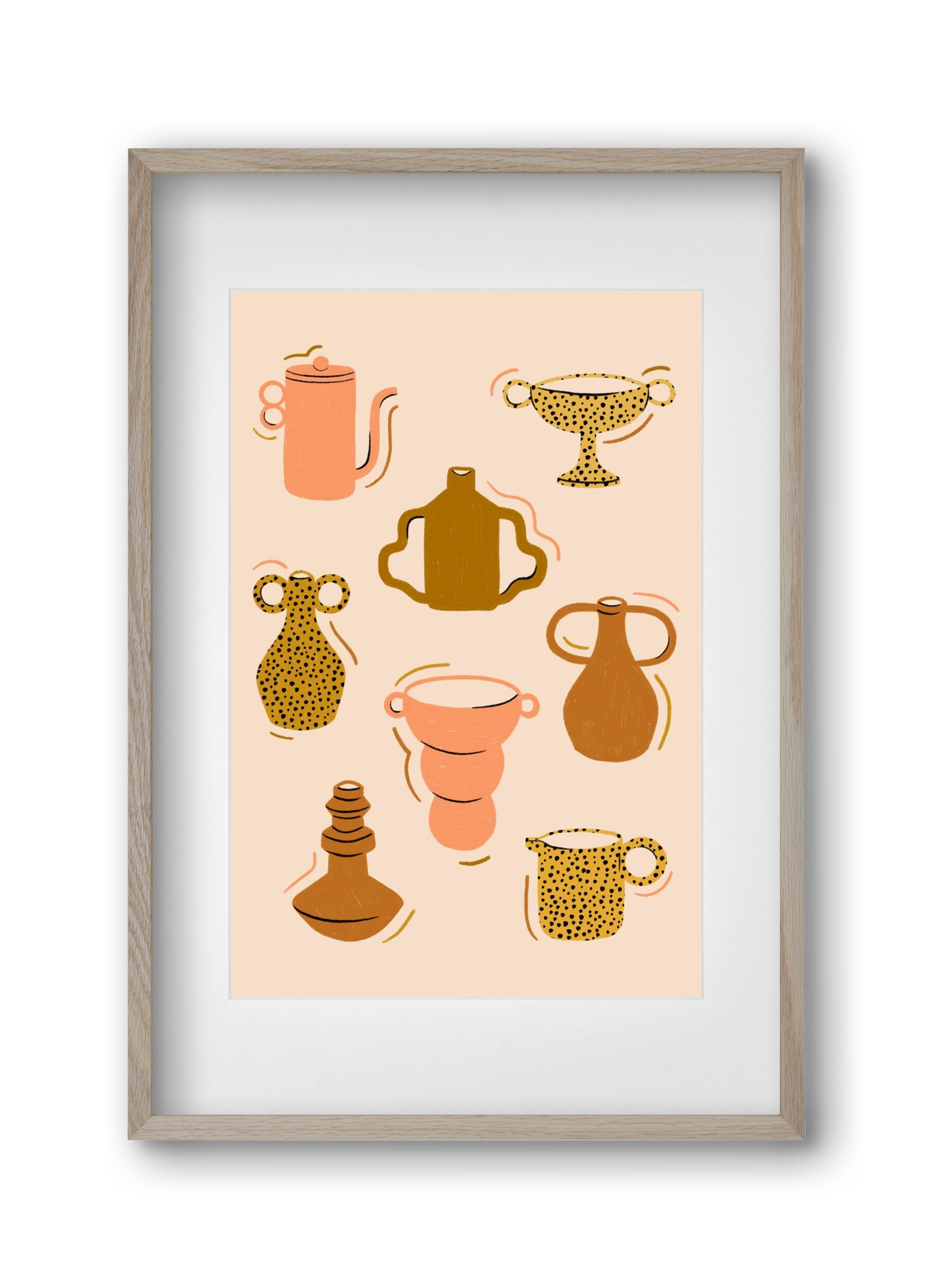 Play with Clay, 30x45 cm (20x30 cm), Tölgy keret, paszpartuval