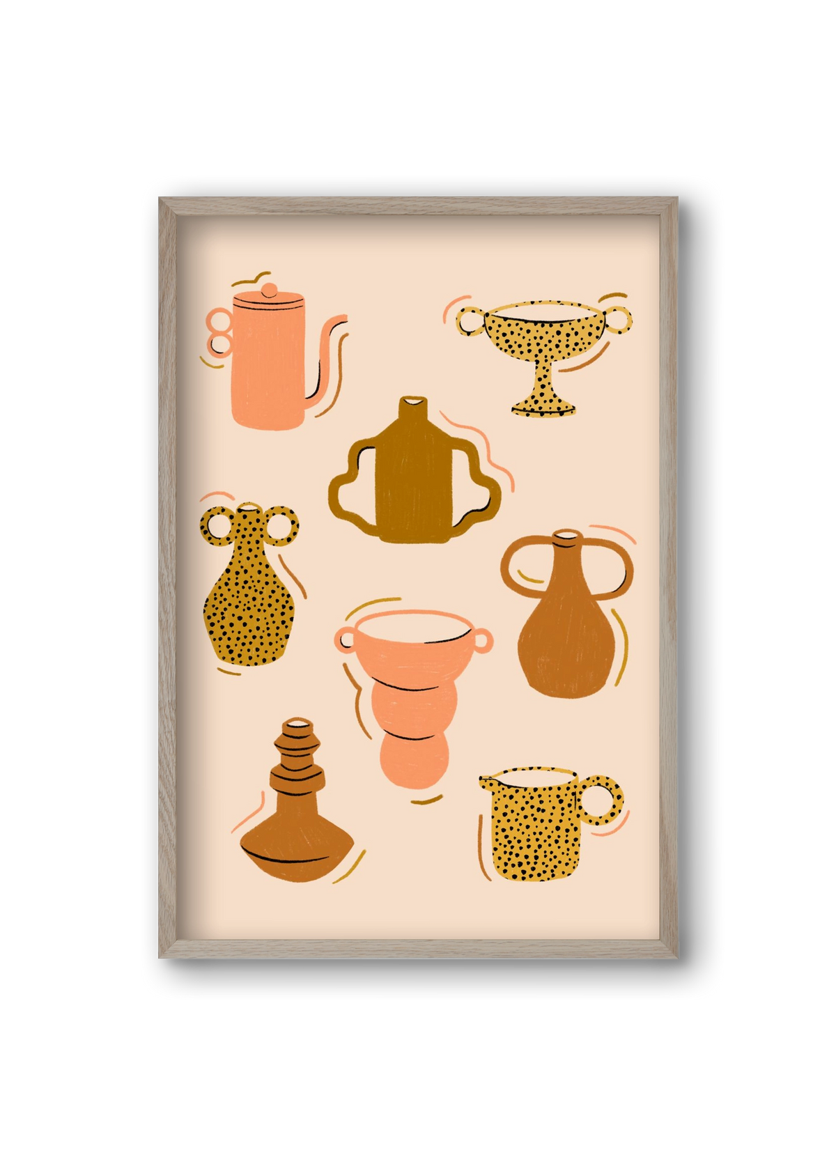 Play with Clay, 20x30 cm (20x30 cm), Tölgy keret