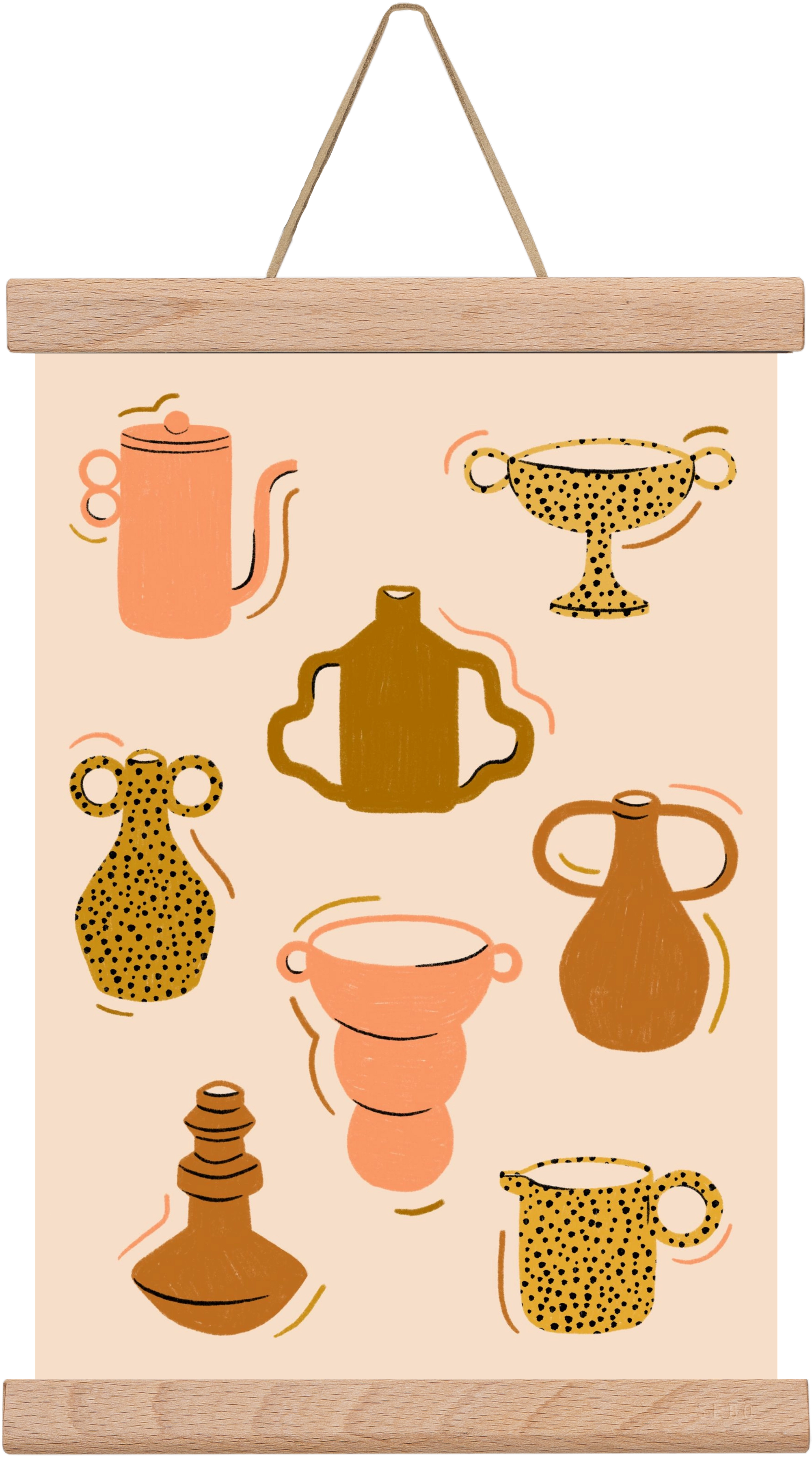 Play with Clay, 20x30 cm (20x30 cm), Tölgy akasztó