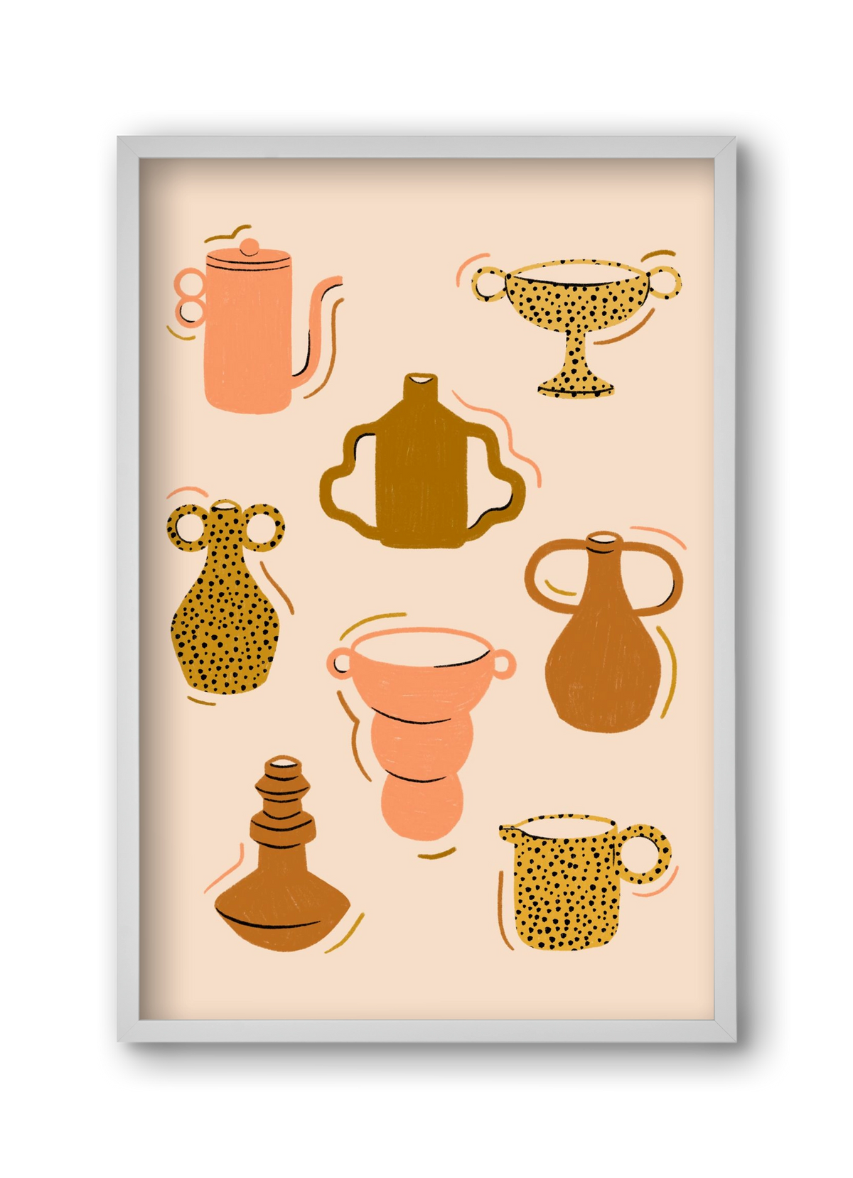 Play with Clay, 30x45 cm (30x45 cm), Fehér keret