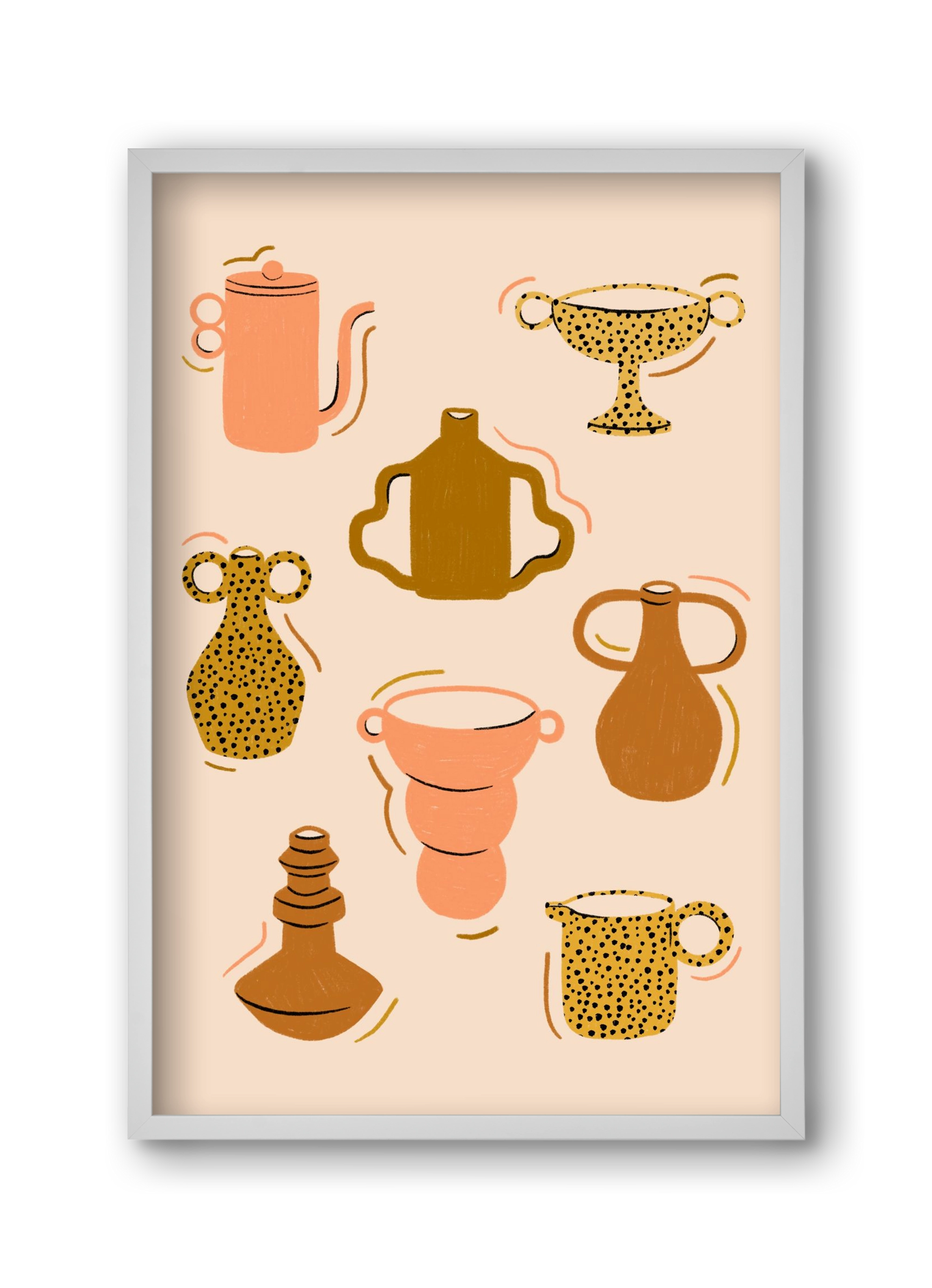 Play with Clay, 30x45 cm (30x45 cm), Fehér keret