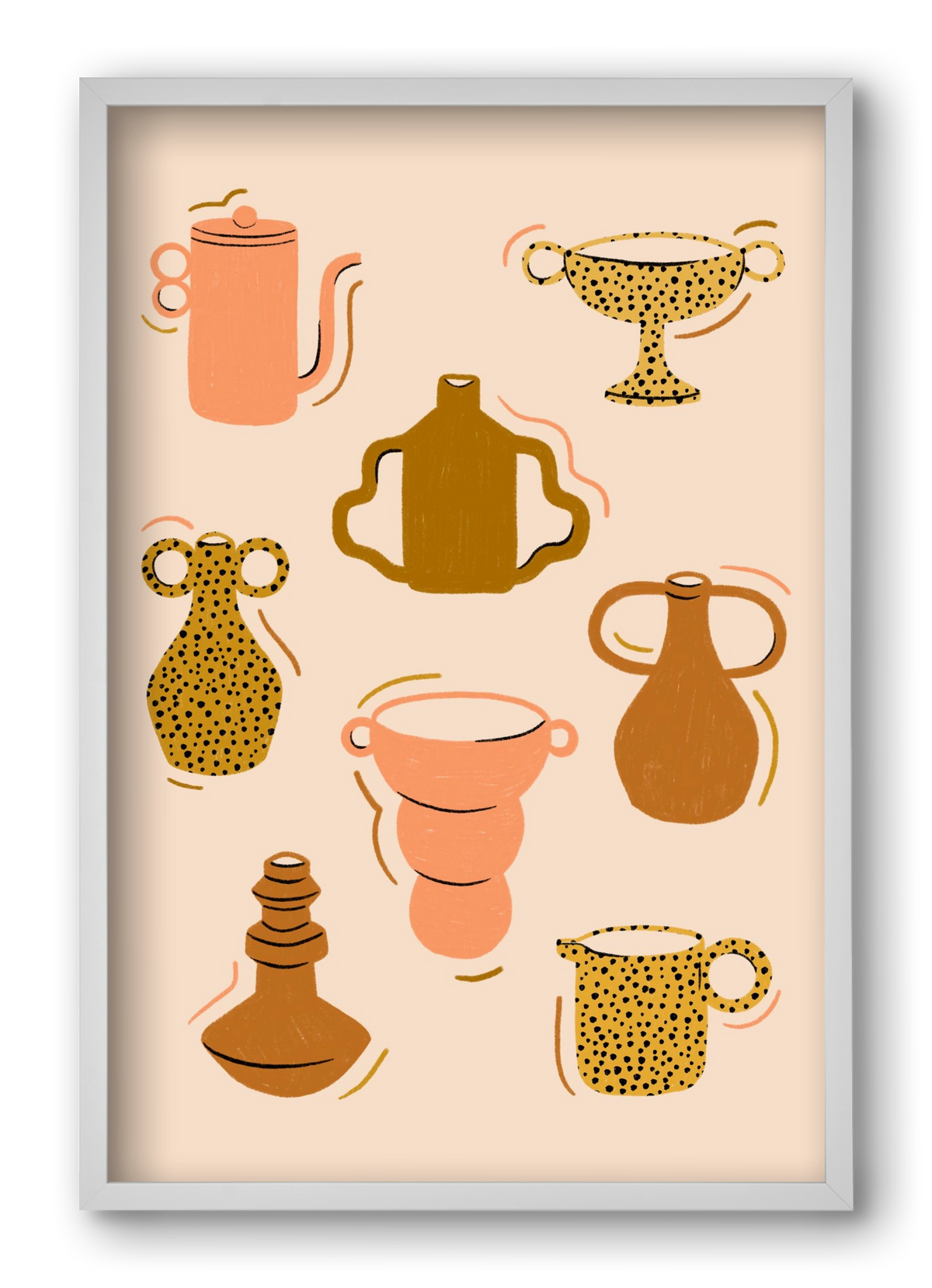 Play with Clay, 40x60 cm (40x60 cm), Fehér keret