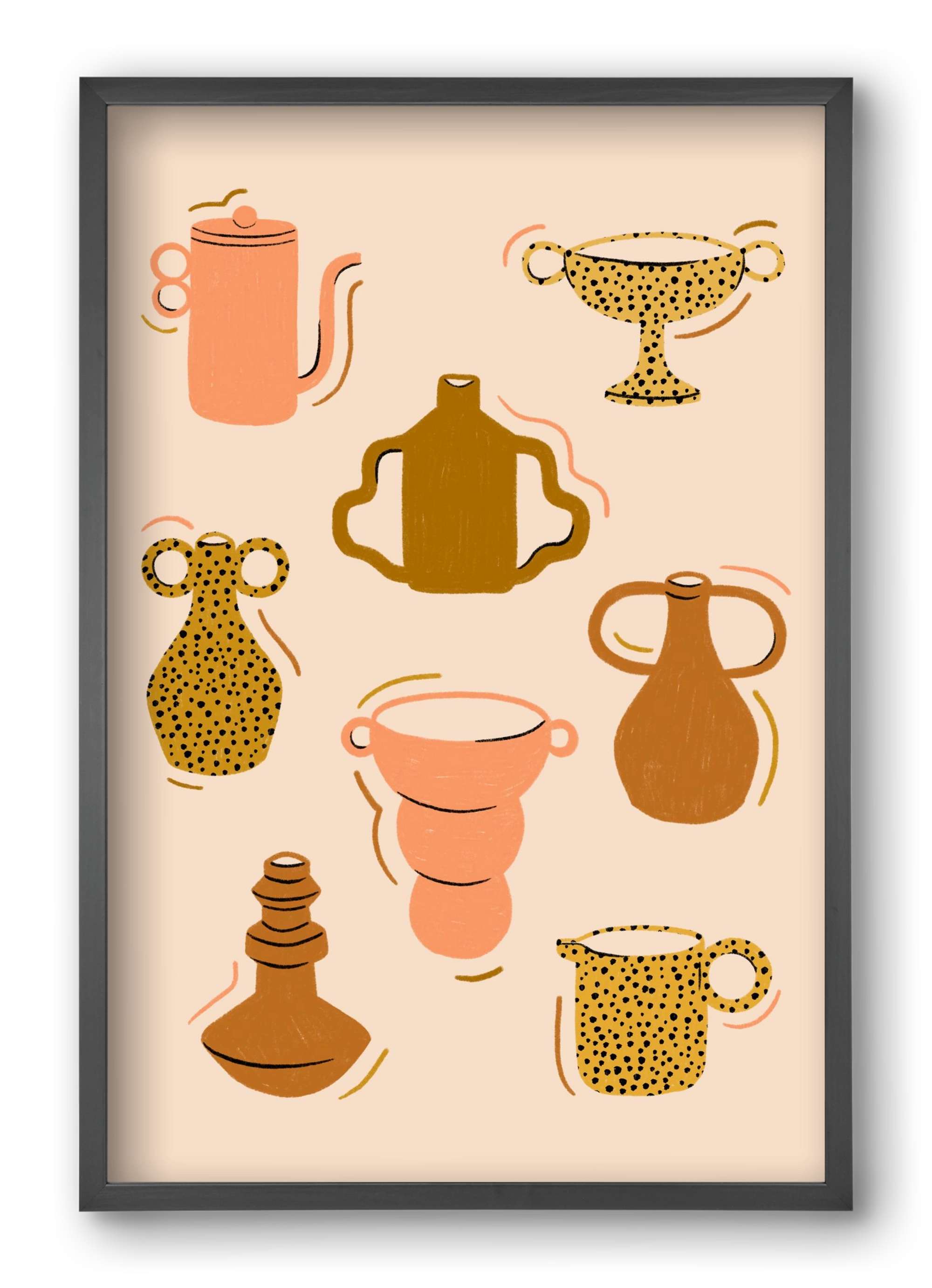 Play with Clay, 40x60 cm (40x60 cm), Fekete keret