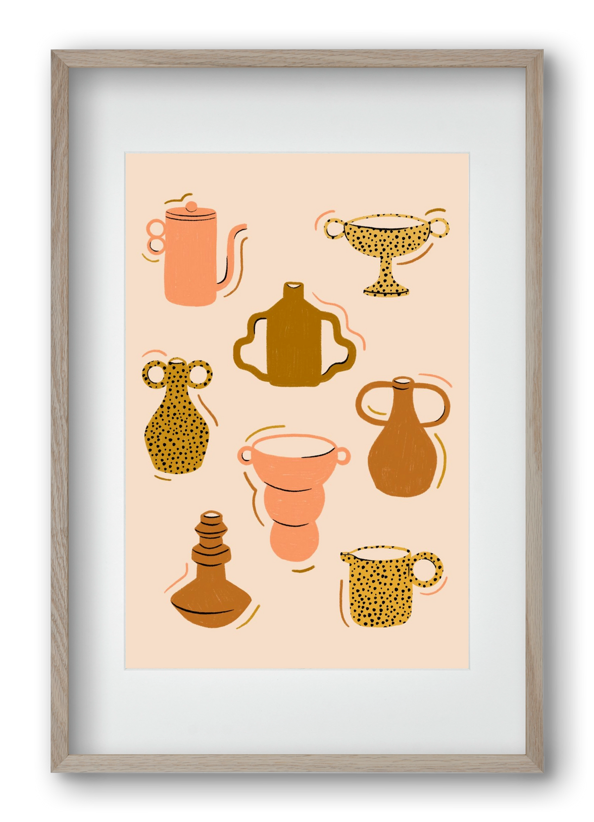 Play with Clay, 40x60 cm (30x45 cm), Tölgy keret, paszpartuval