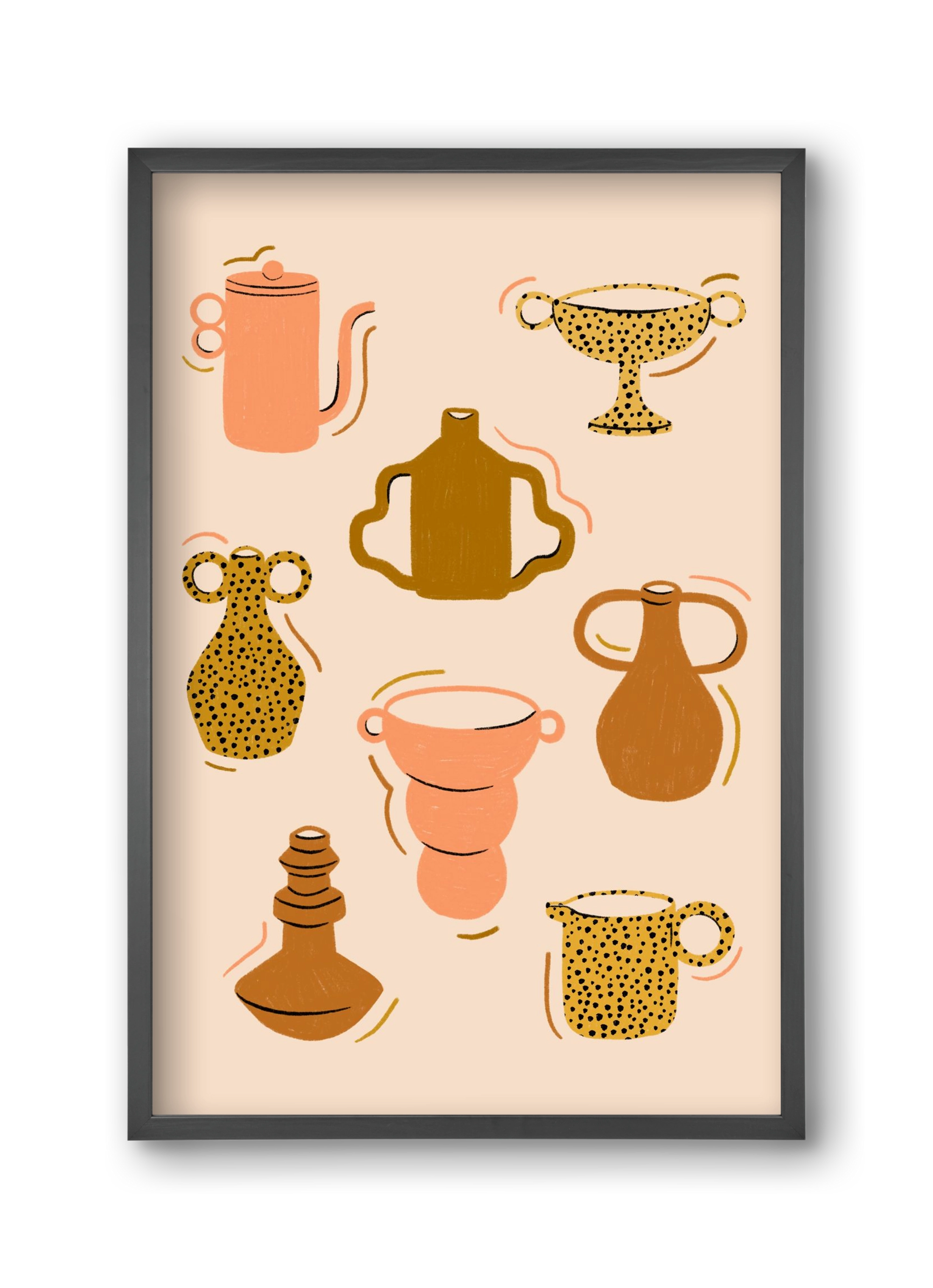 Play with Clay, 30x45 cm (30x45 cm), Fekete keret