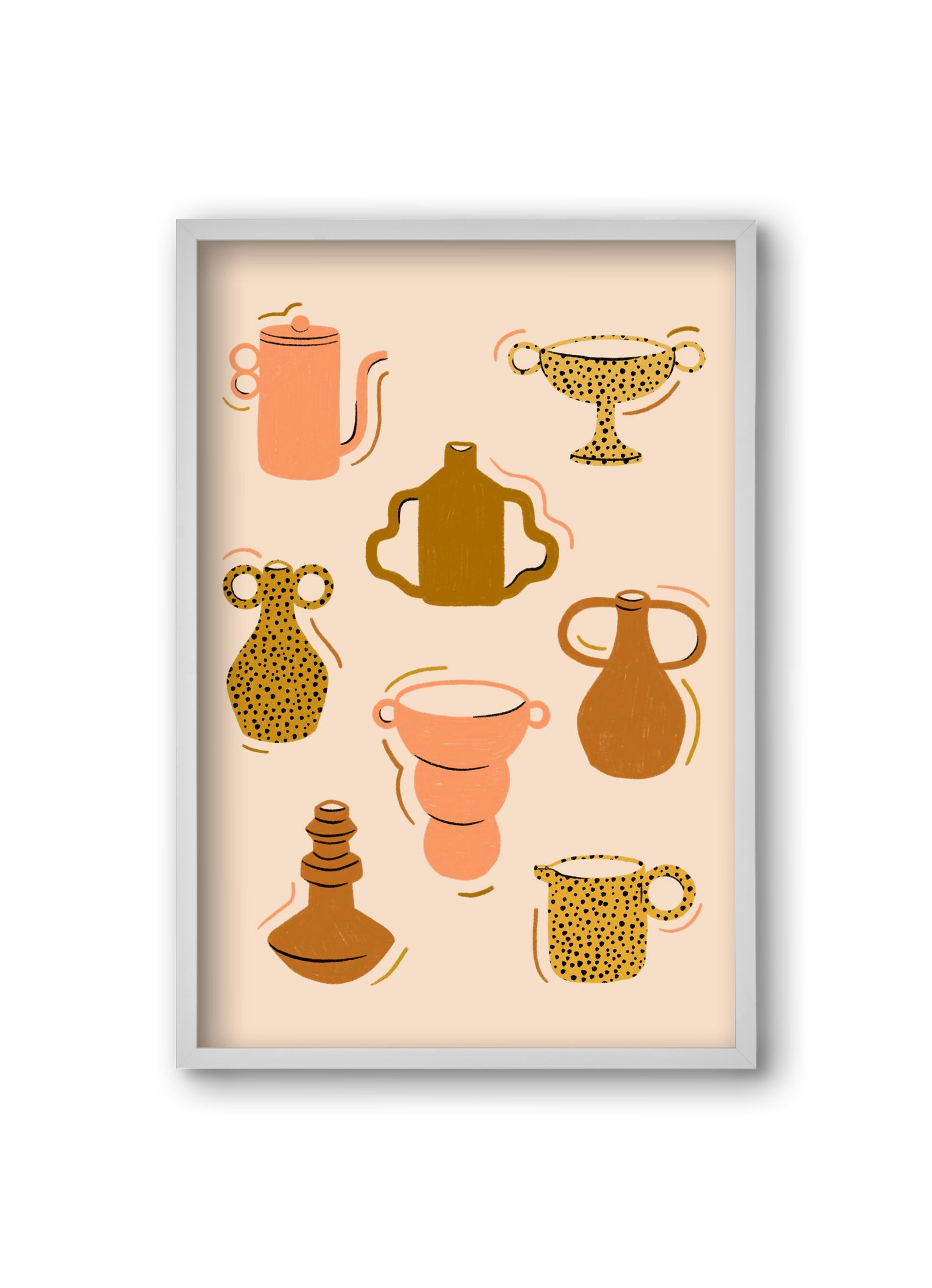 Play with Clay, 20x30 cm (20x30 cm), Fehér keret