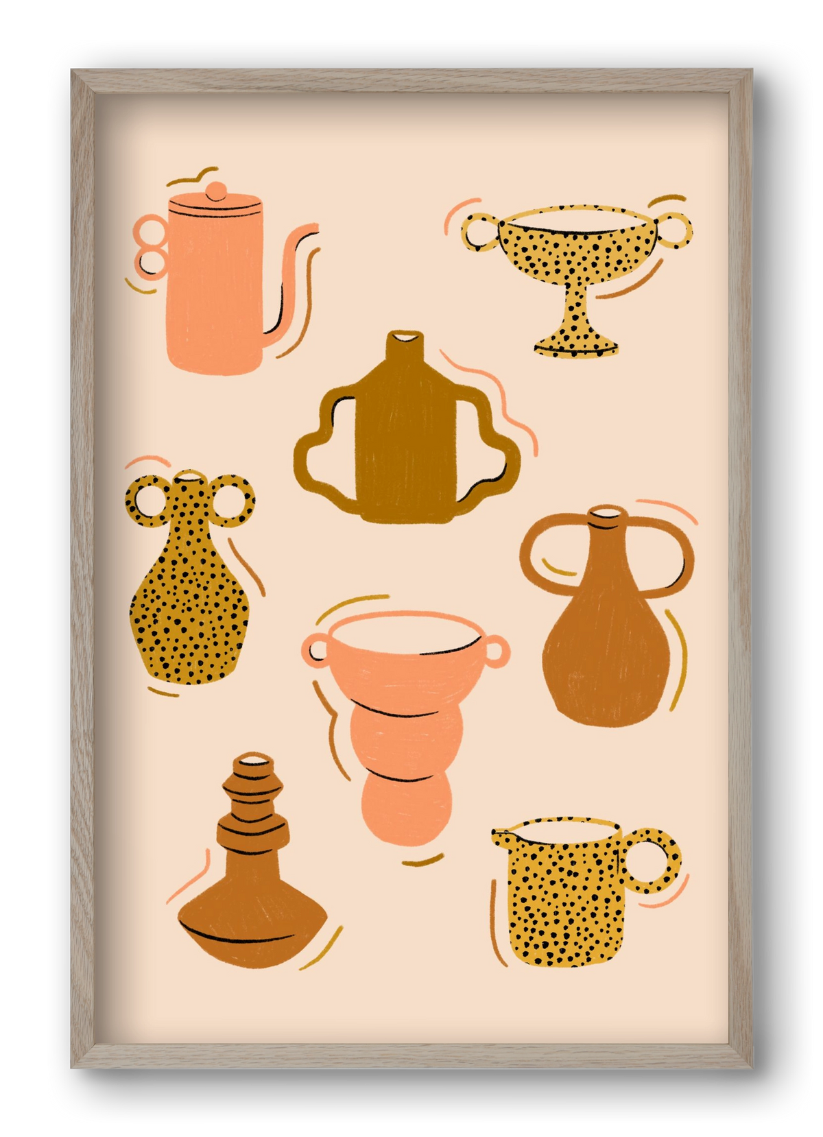 Play with Clay, 40x60 cm (40x60 cm), Tölgy keret