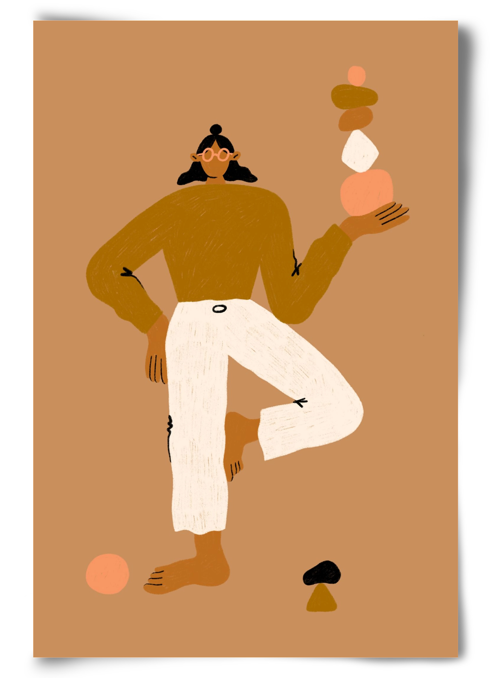 Balancing, 60x90 cm, Keret nélkül