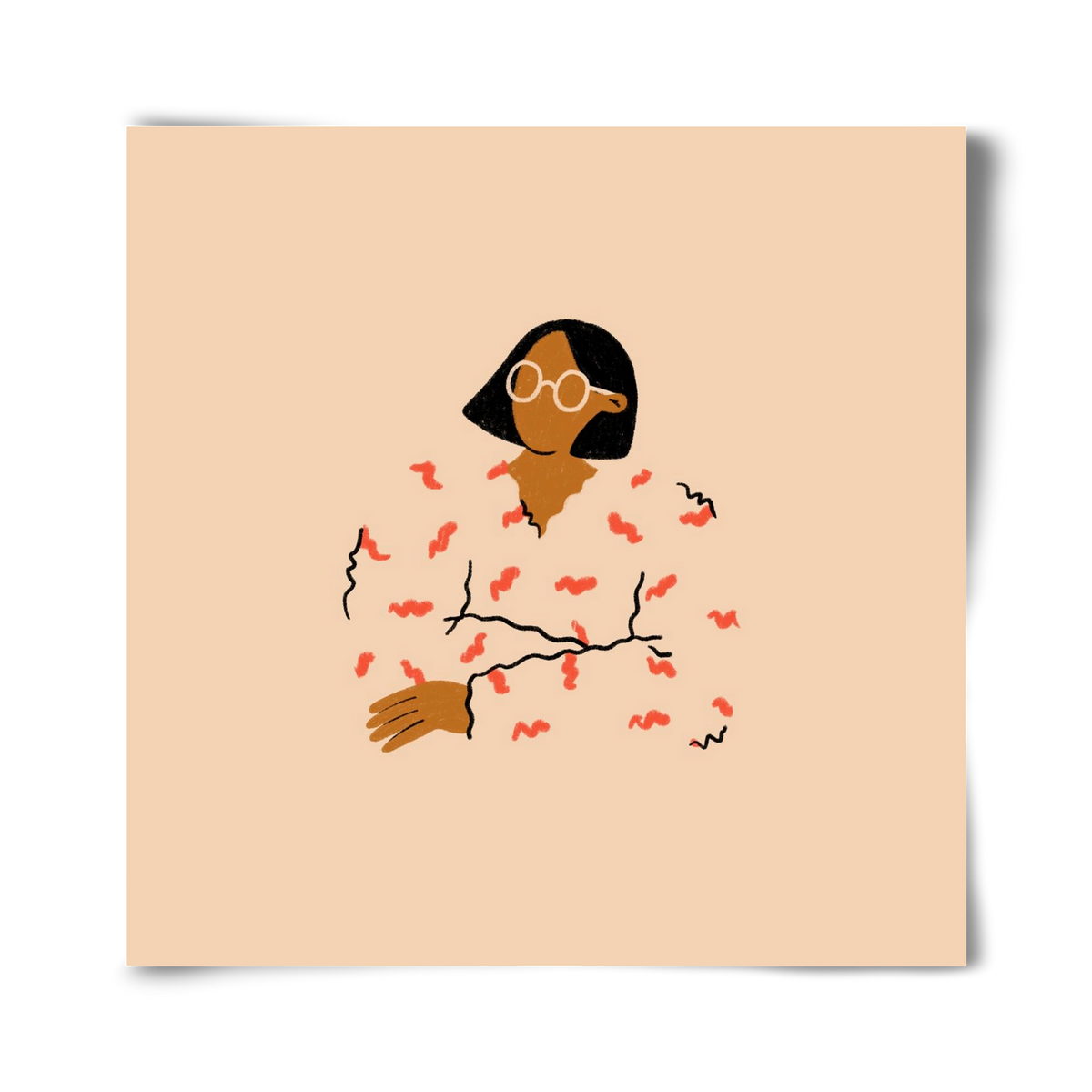 Thinker, 40x40 cm, Keret nélkül