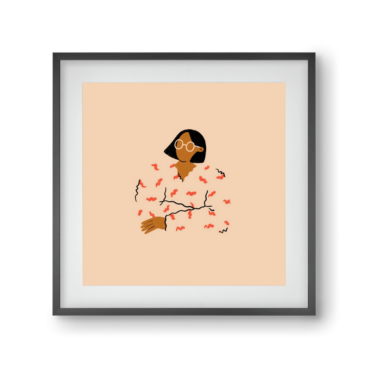 Thinker, 30x30 cm (20x20 cm), Fekete keret, paszpartuval