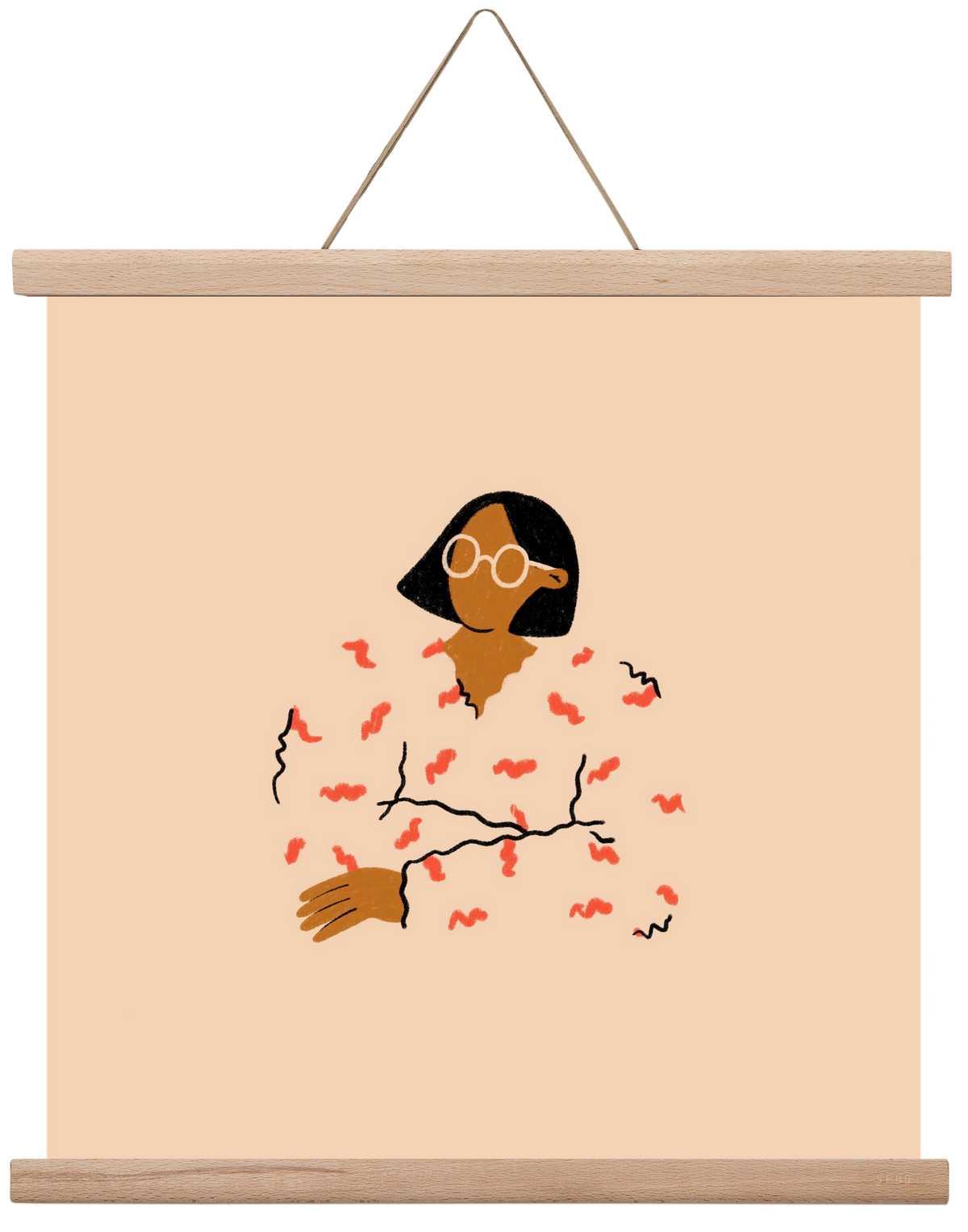 Thinker, 40x40 cm (40x40 cm), Tölgy akasztó