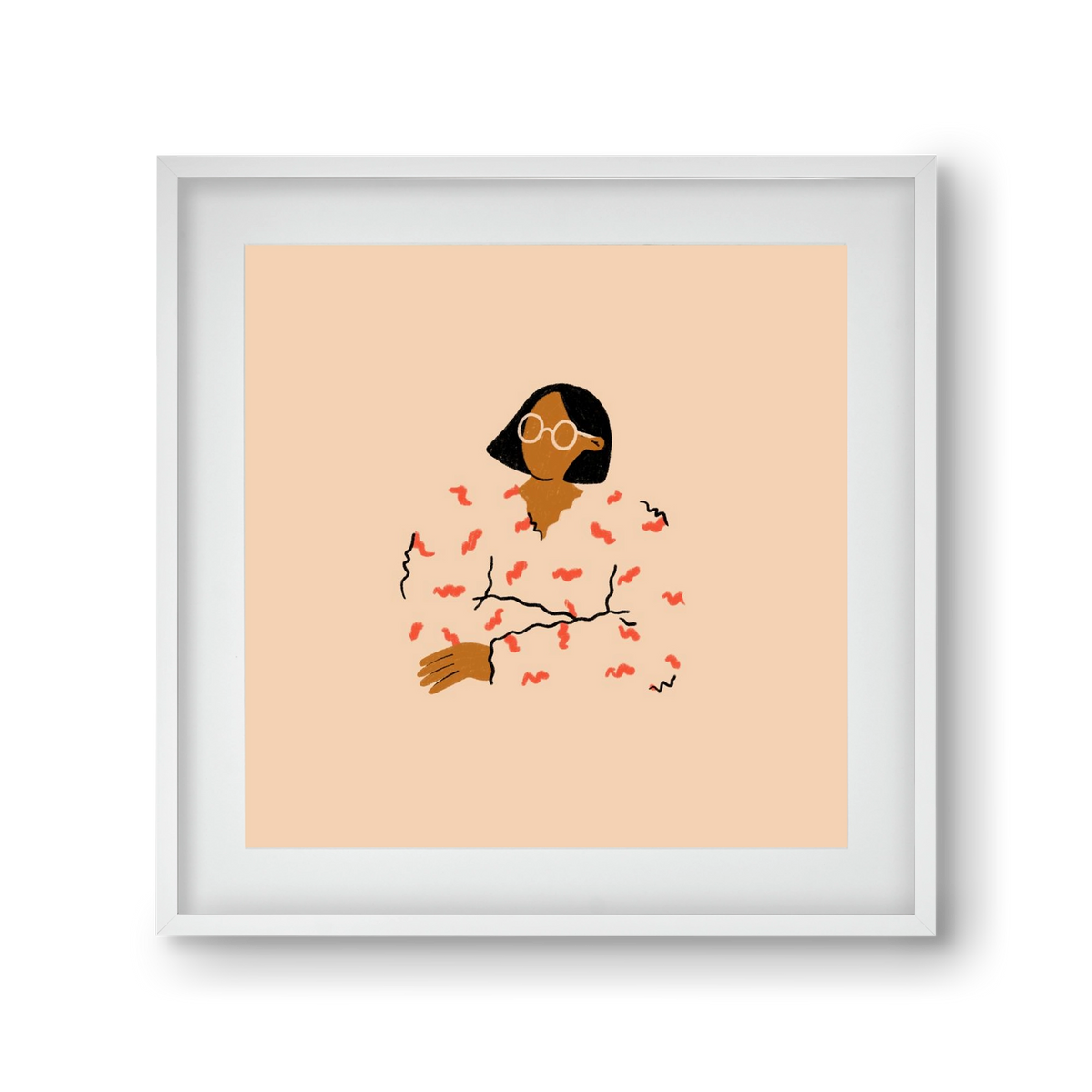 Thinker, 30x30 cm (20x20 cm), Fehér keret, paszpartuval