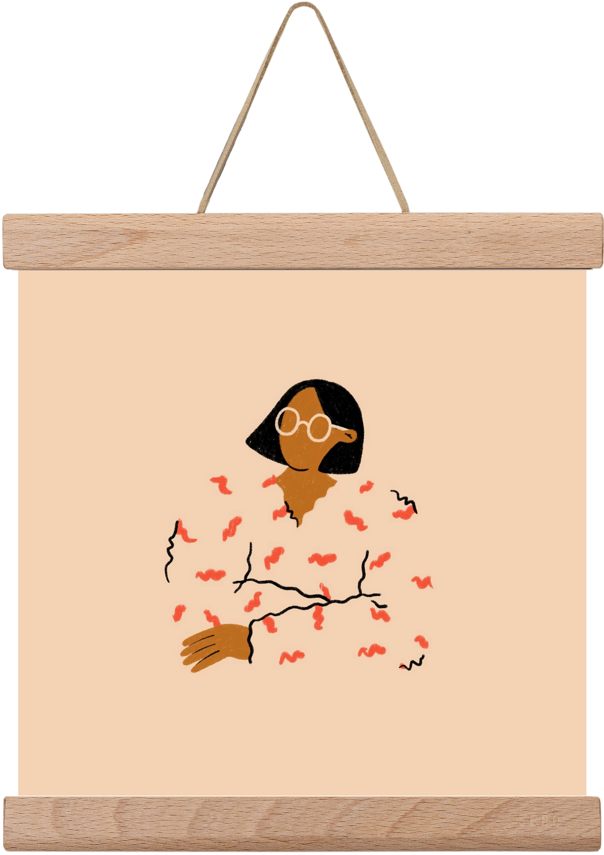 Thinker, 20x20 cm (20x20 cm), Tölgy akasztó