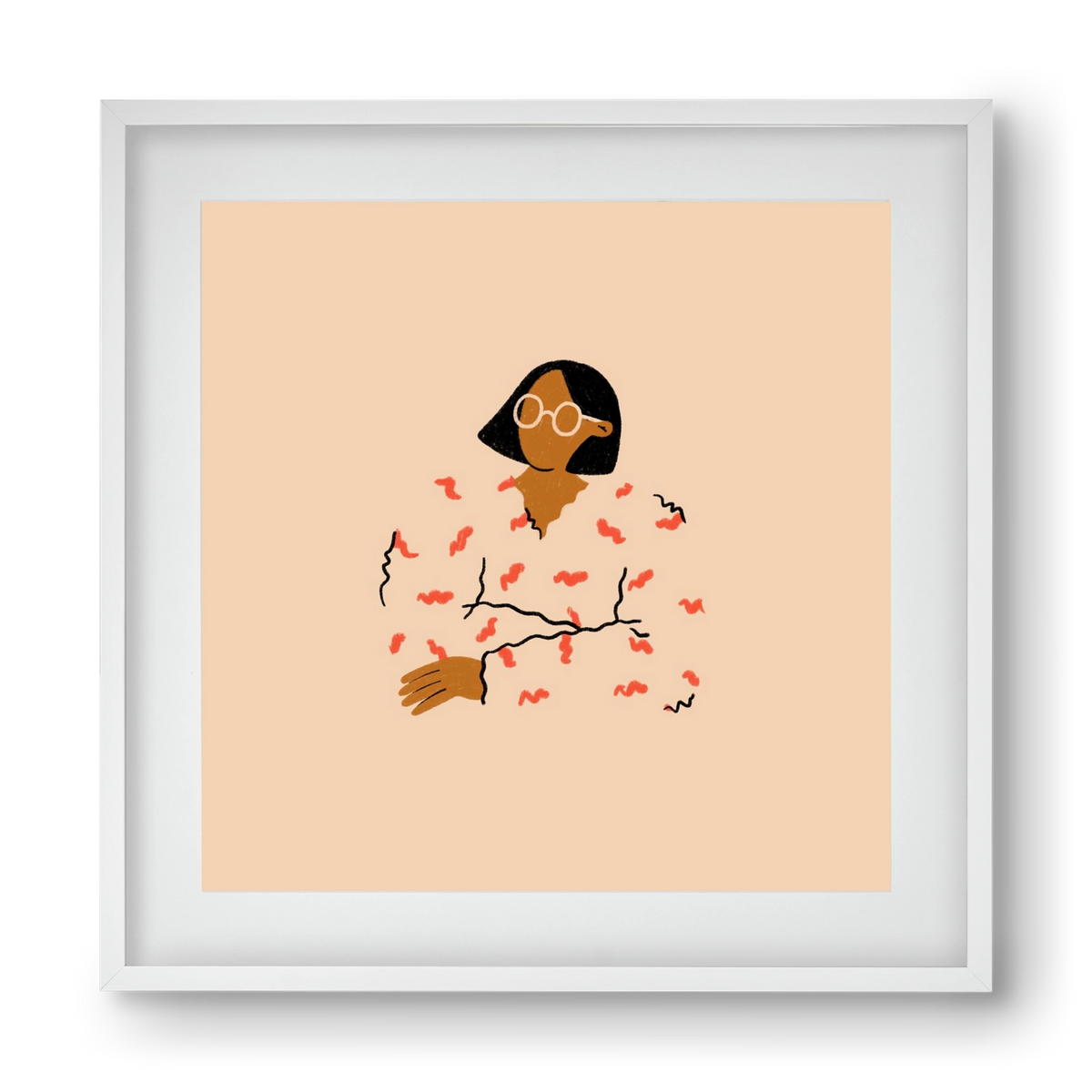 Thinker, 40x40 cm (30x30 cm), Fehér keret, paszpartuval