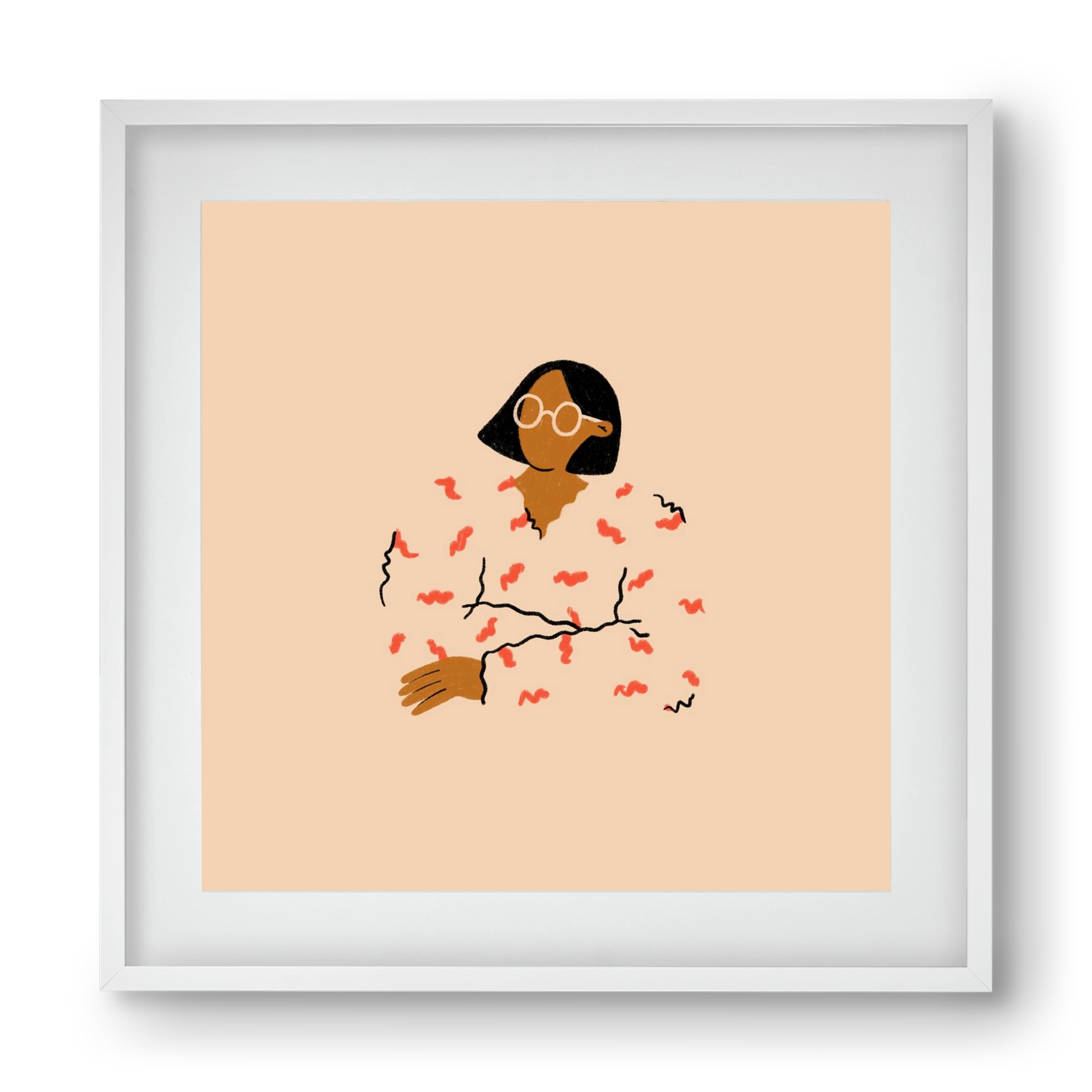 Thinker, 40x40 cm (30x30 cm), Fehér keret, paszpartuval