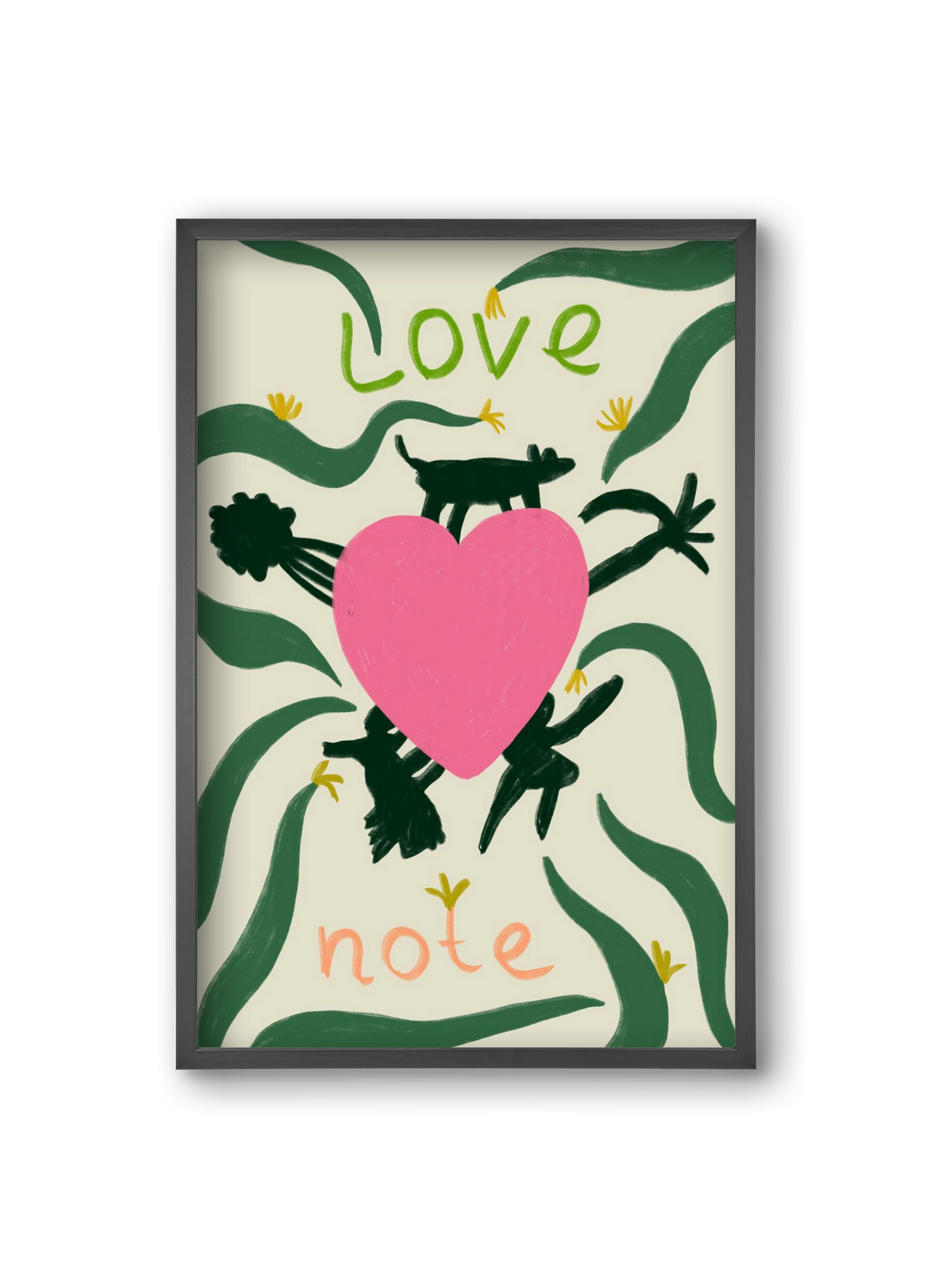 LOVE NOTE, 20x30 cm (20x30 cm), Fekete keret