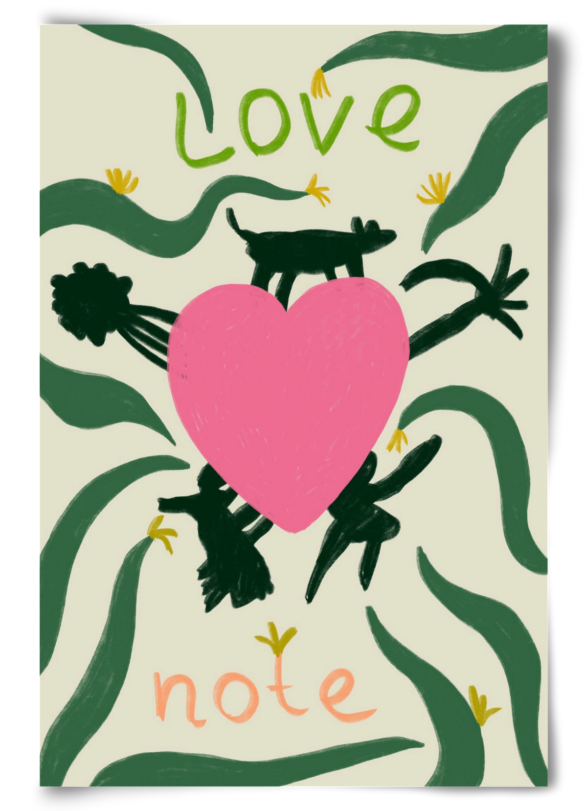 LOVE NOTE, 60x90 cm, Keret nélkül