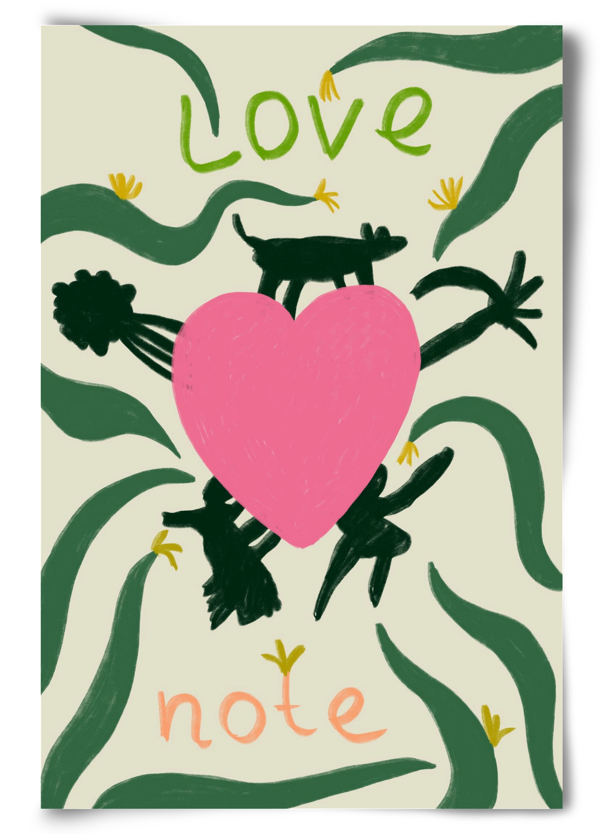 LOVE NOTE, 60x90 cm, Keret nélkül