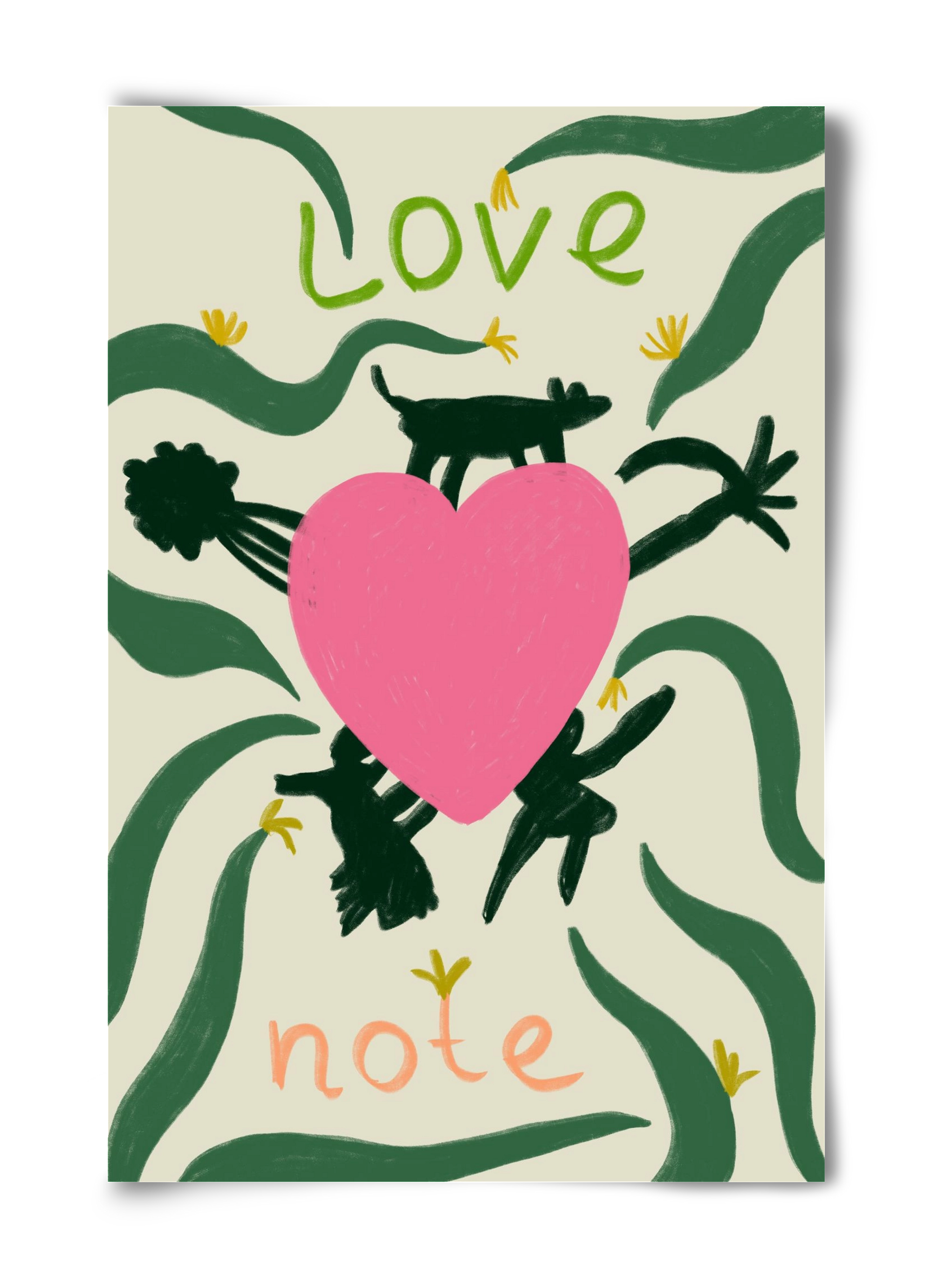 LOVE NOTE, 40x60 cm, Keret nélkül