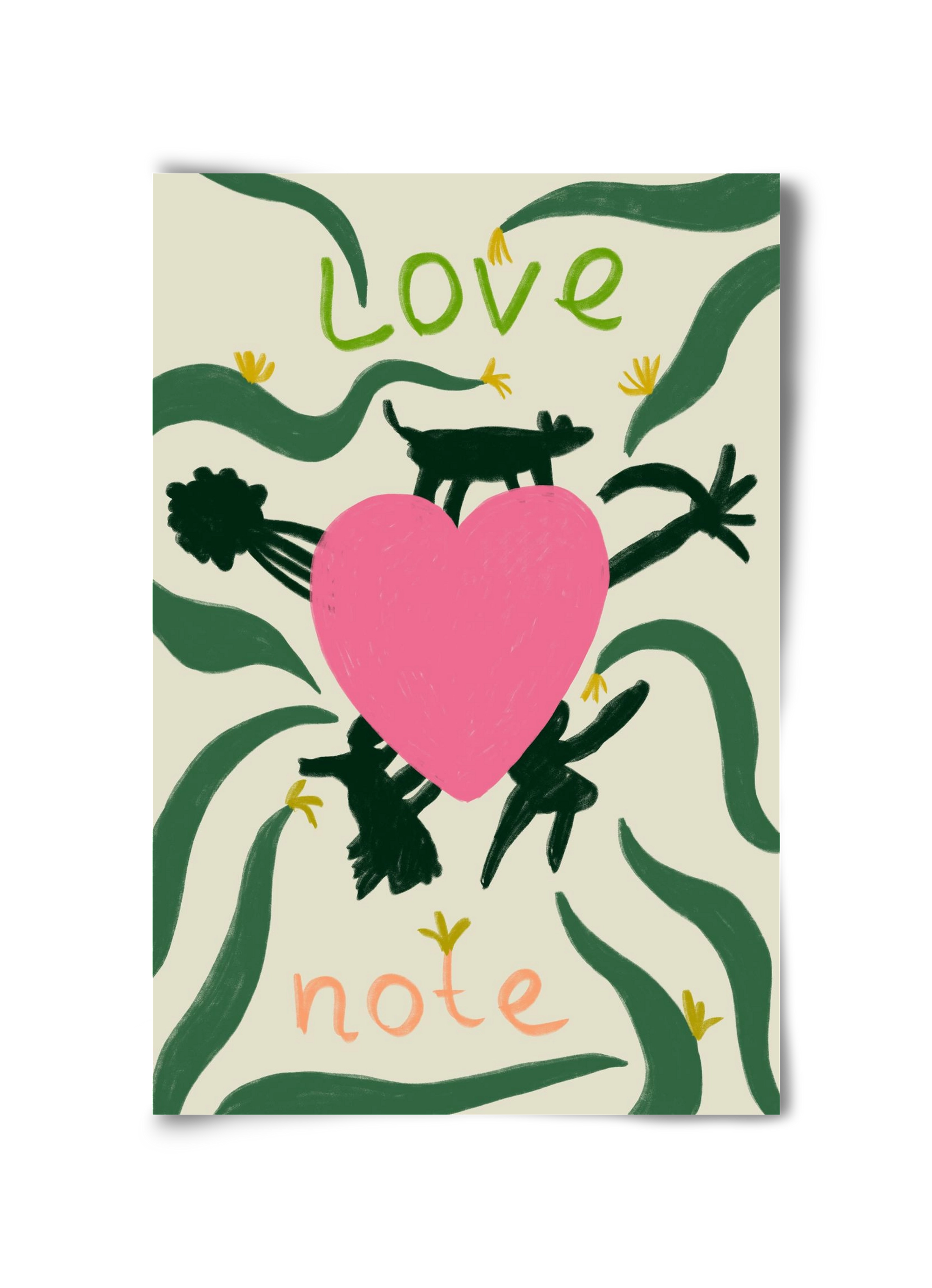 LOVE NOTE, 30x45 cm, Keret nélkül