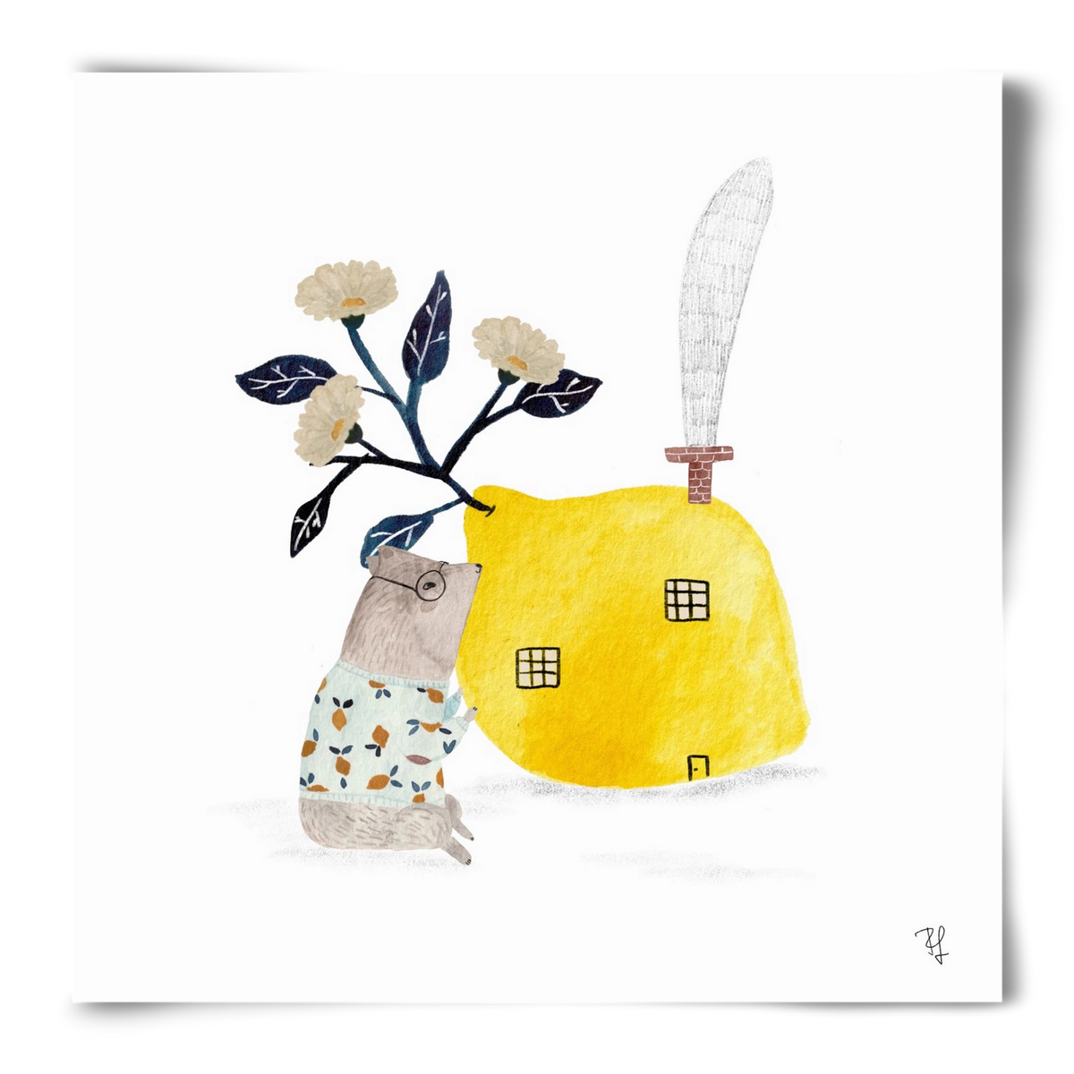 A citromház, 50x50 cm, Keret nélkül