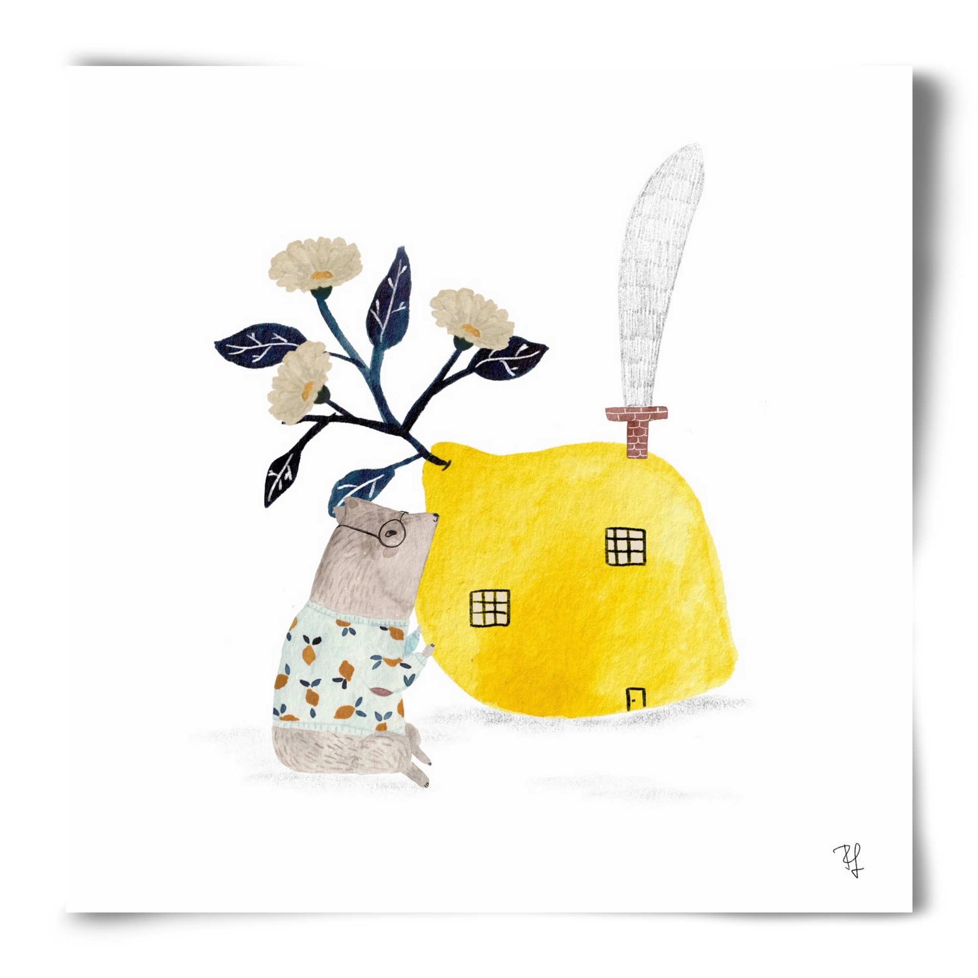 A citromház, 50x50 cm, Keret nélkül