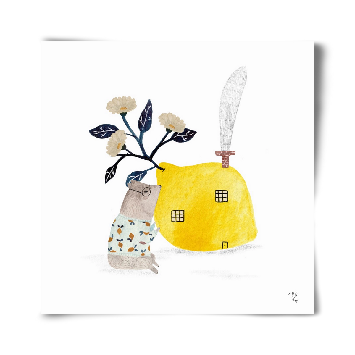 A citromház, 40x40 cm, Keret nélkül