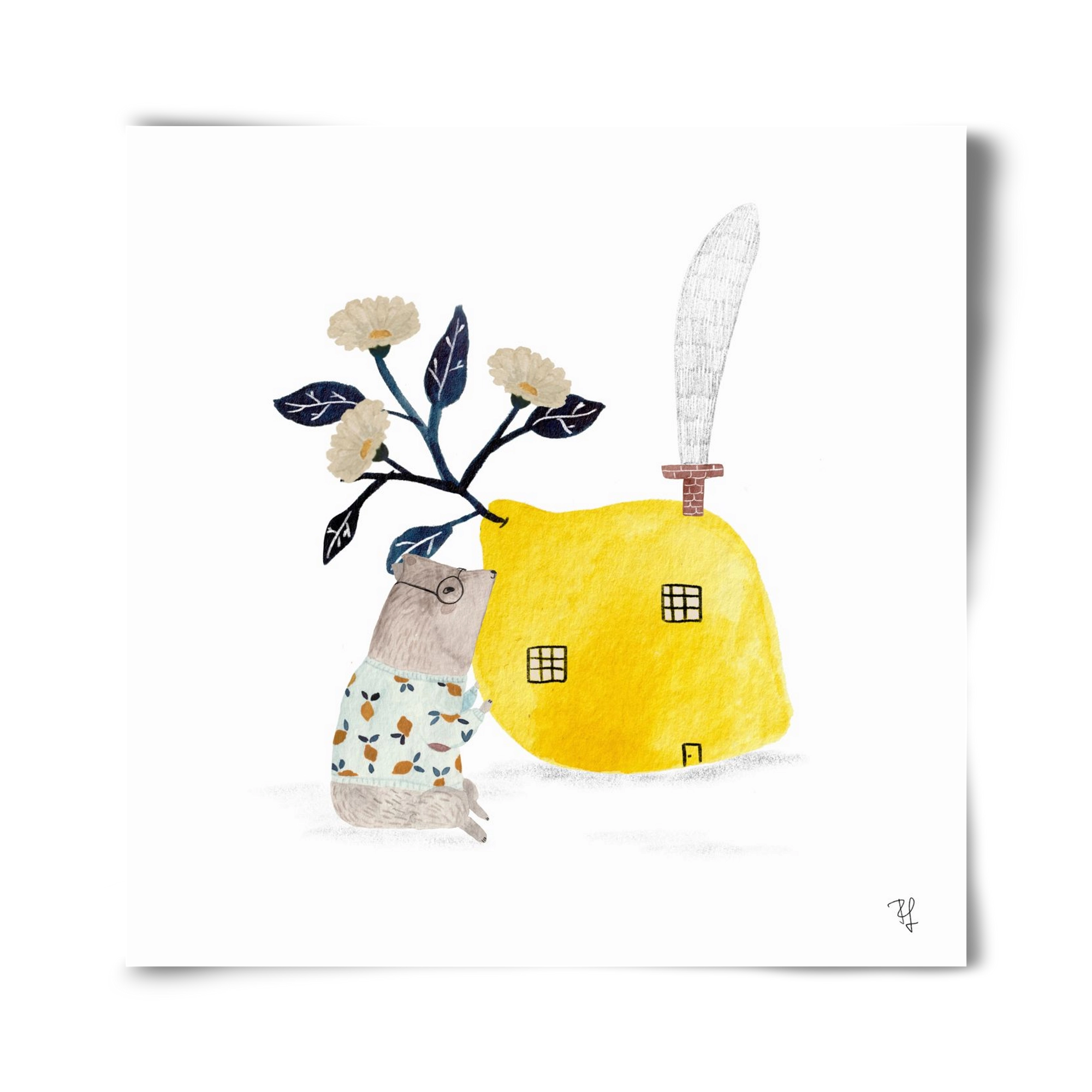 A citromház, 40x40 cm, Keret nélkül