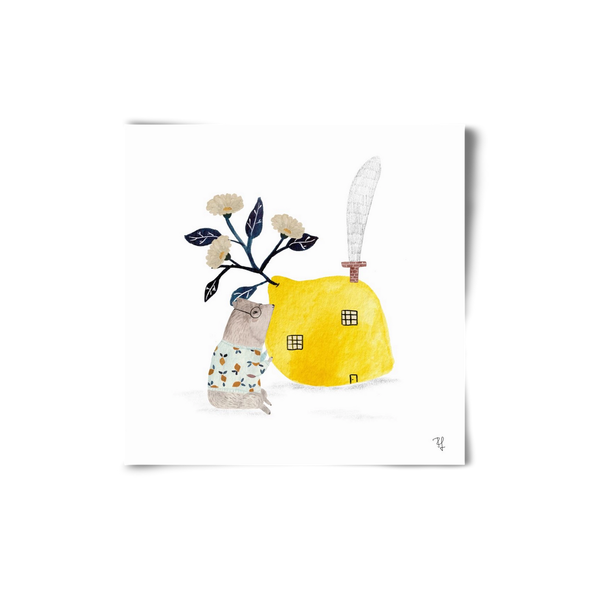 A citromház, 20x20 cm, Keret nélkül