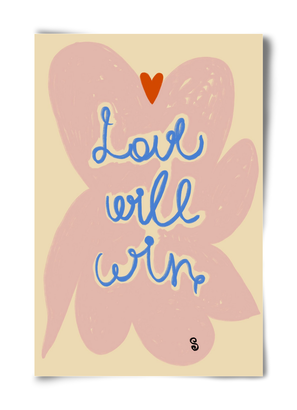 LOVE WILL WIN, 40x60 cm, Keret nélkül