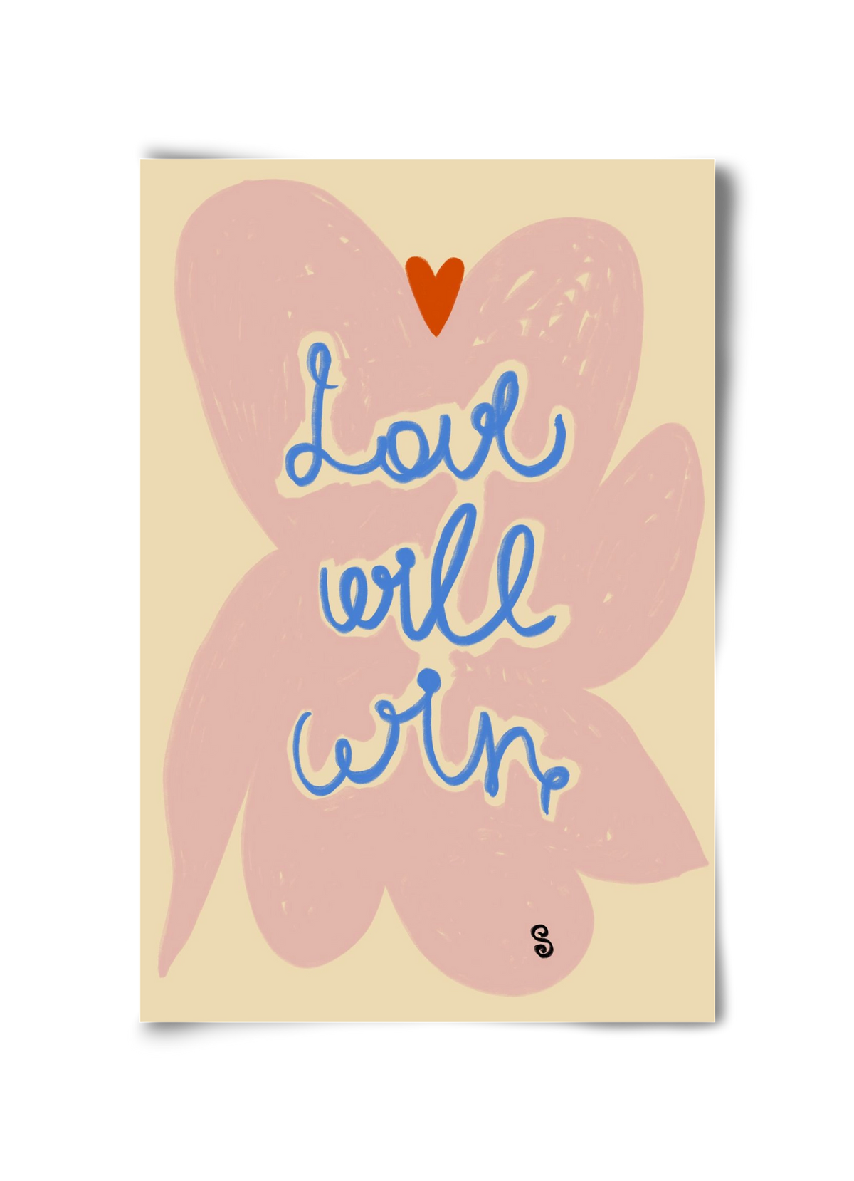 LOVE WILL WIN, 30x45 cm, Keret nélkül