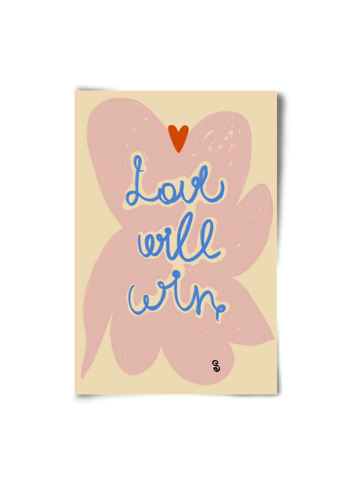 LOVE WILL WIN, 20x30 cm, Keret nélkül