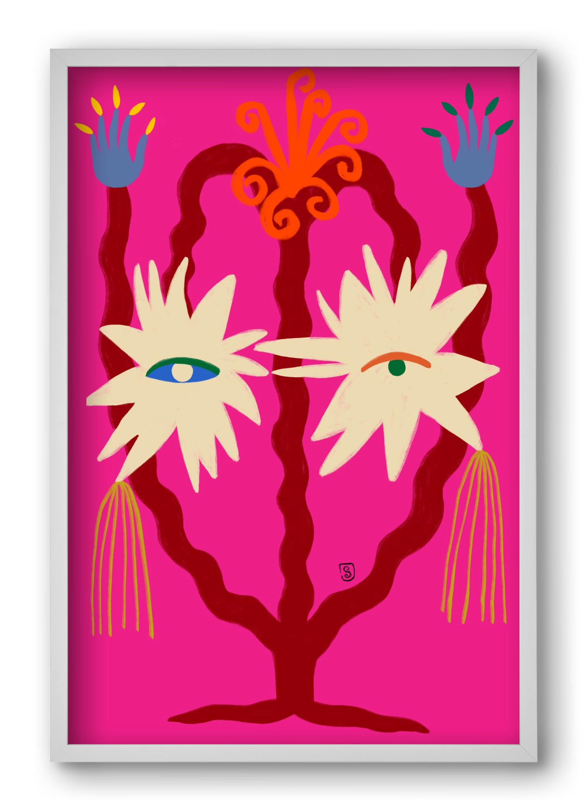 LOOKING FORWARD, 40x60 cm (40x60 cm), Fehér keret