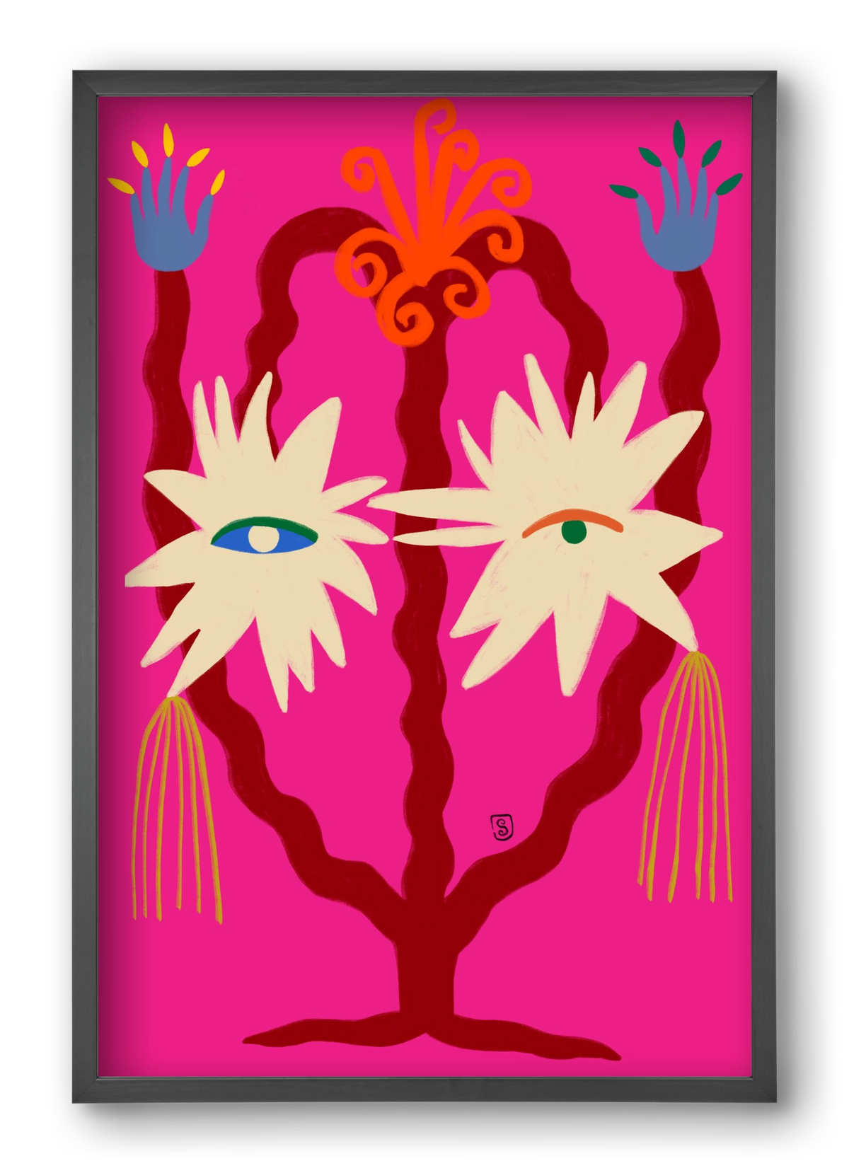 LOOKING FORWARD, 40x60 cm (40x60 cm), Fekete keret