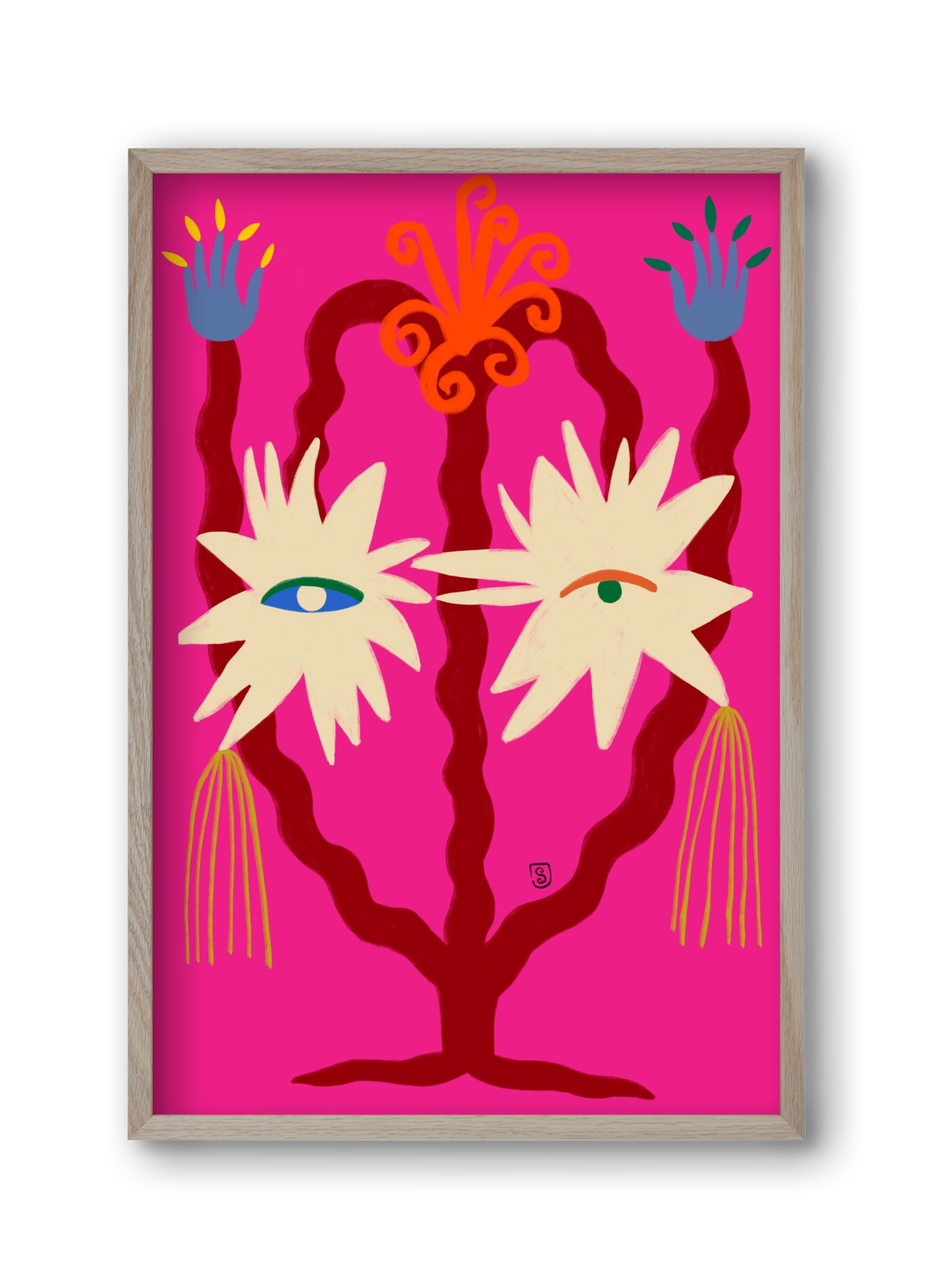 LOOKING FORWARD, 30x45 cm (30x45 cm), Tölgy keret