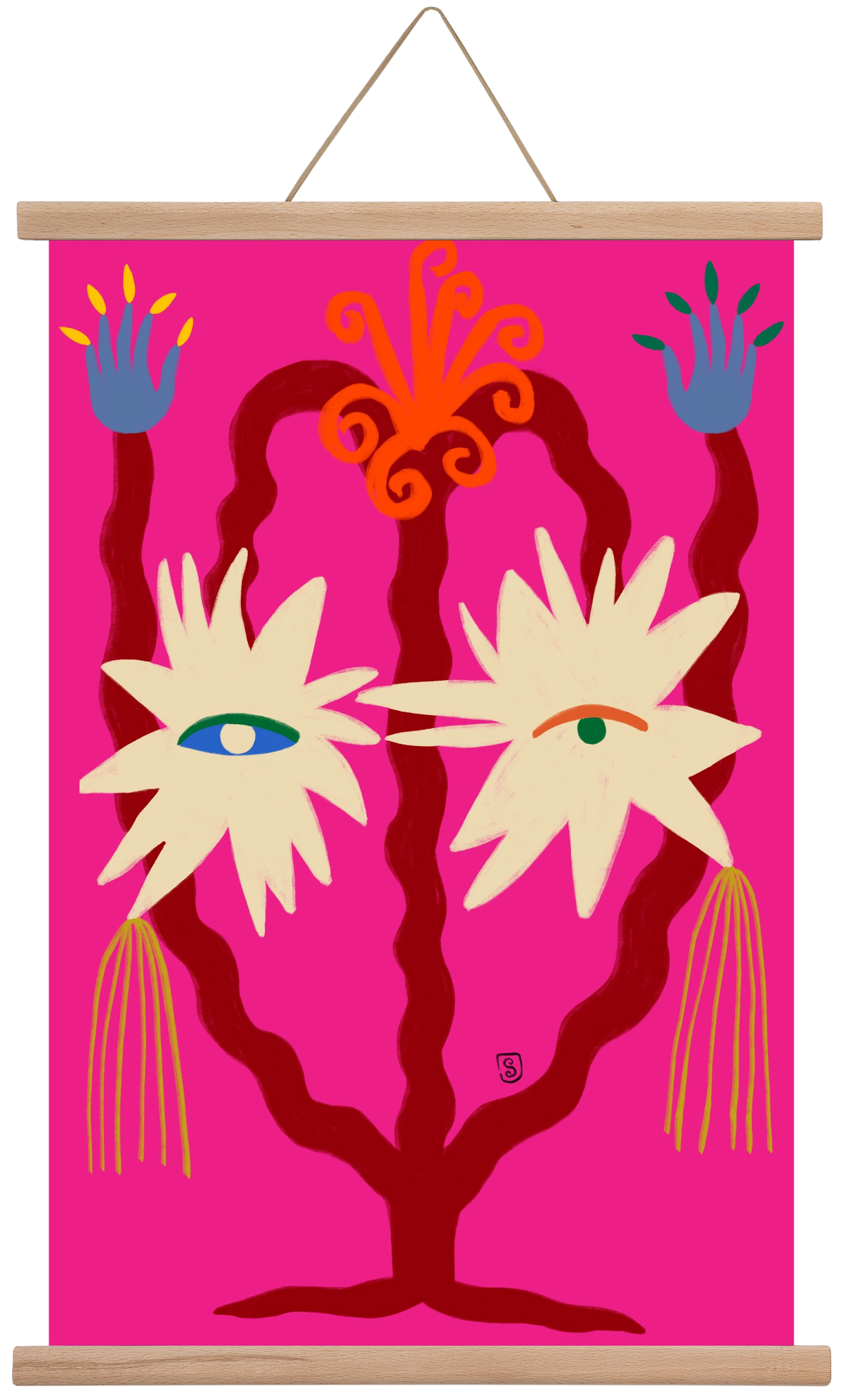 LOOKING FORWARD, 40x60 cm (40x60 cm), Tölgy akasztó