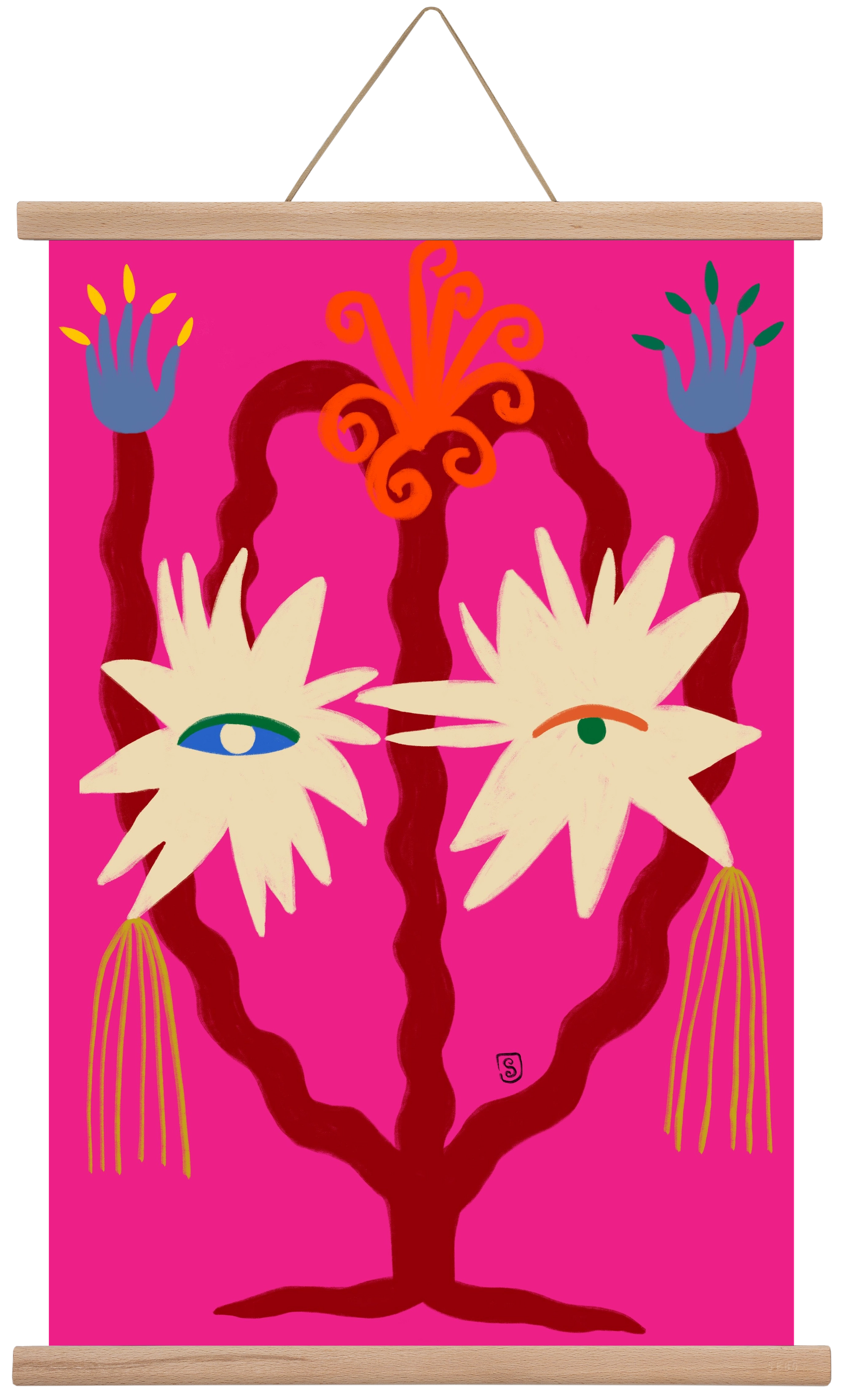 LOOKING FORWARD, 40x60 cm (40x60 cm), Tölgy akasztó