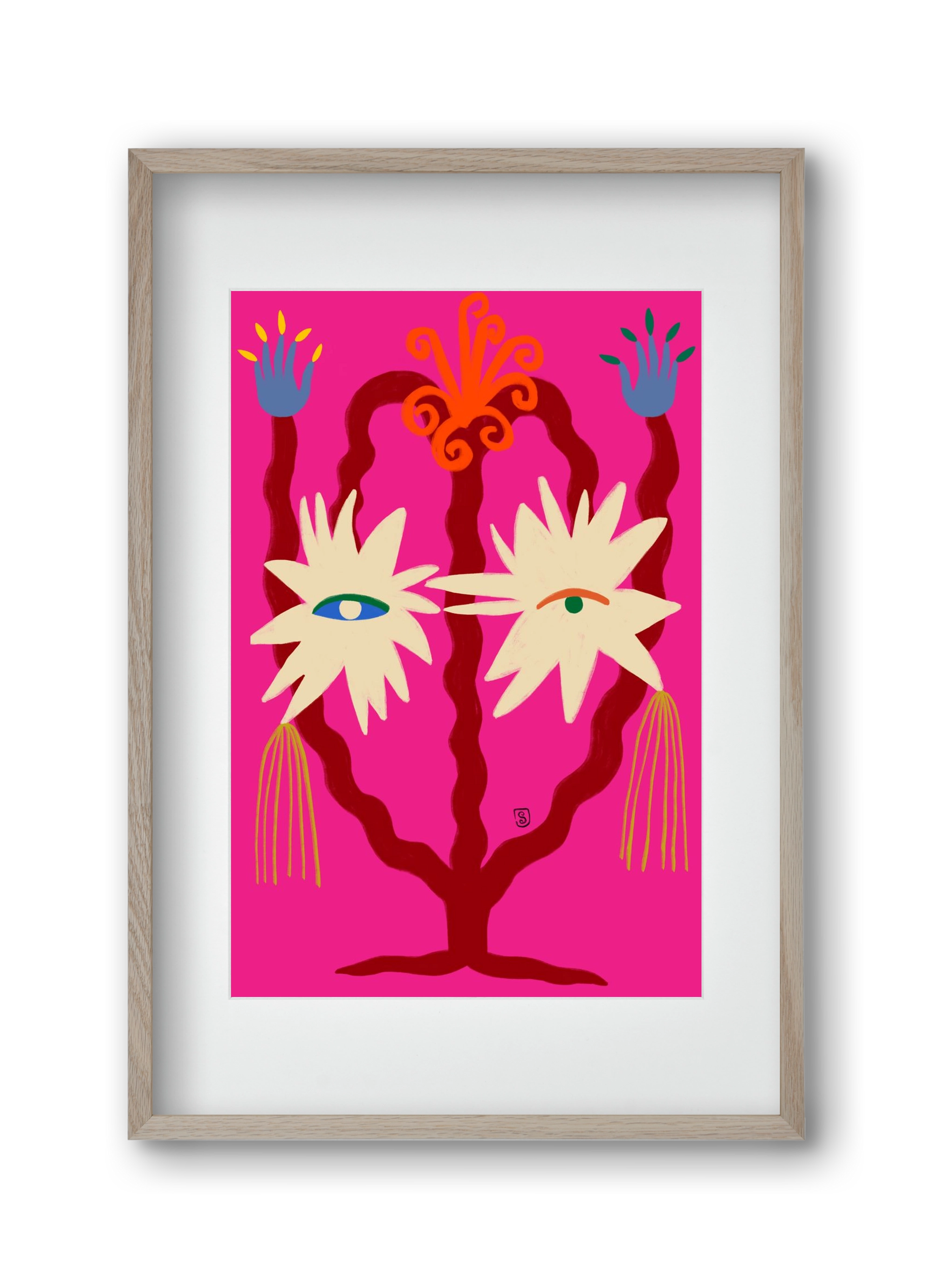 LOOKING FORWARD, 30x45 cm (20x30 cm), Tölgy keret, paszpartuval