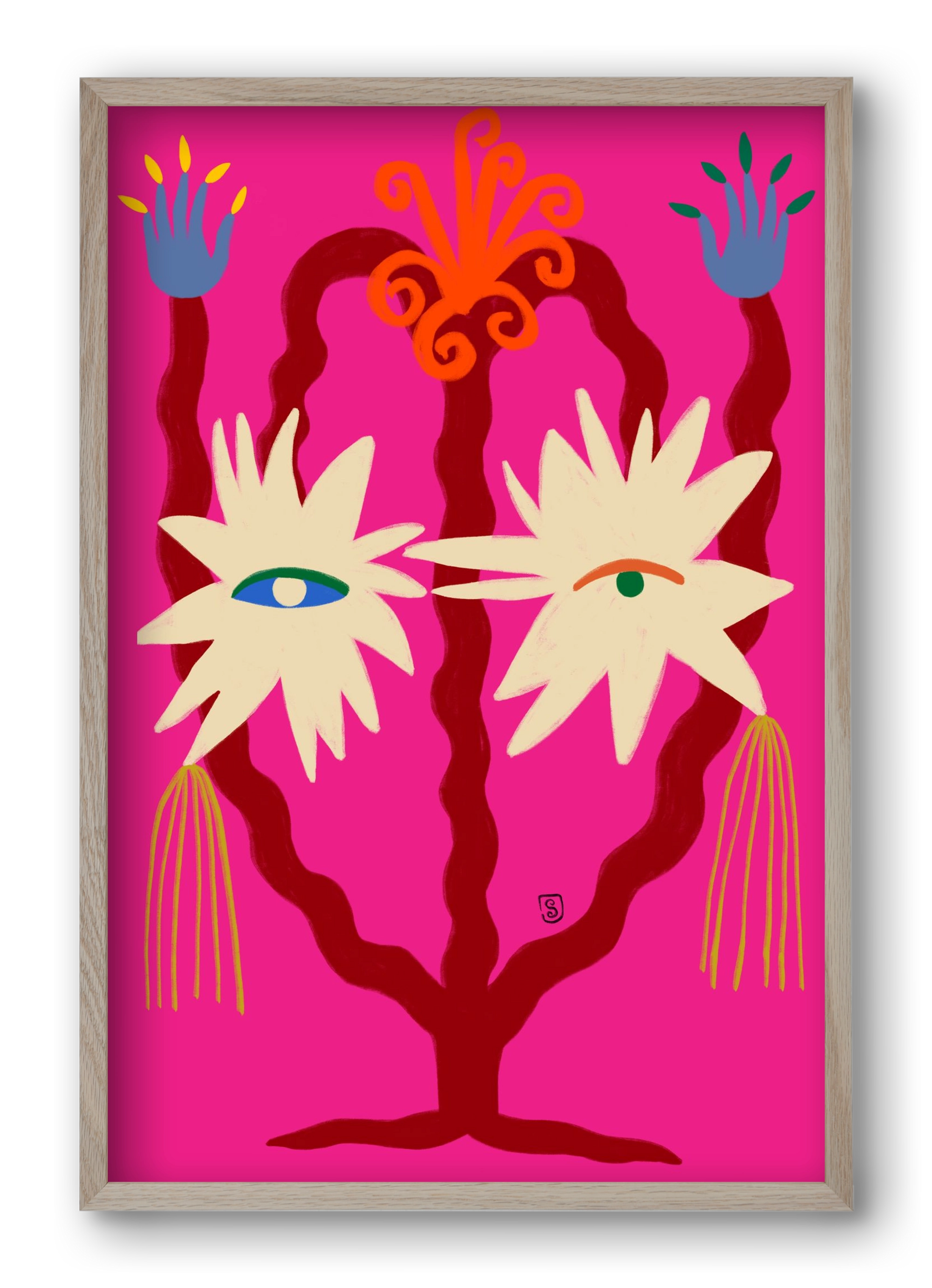 LOOKING FORWARD, 40x60 cm (40x60 cm), Tölgy keret